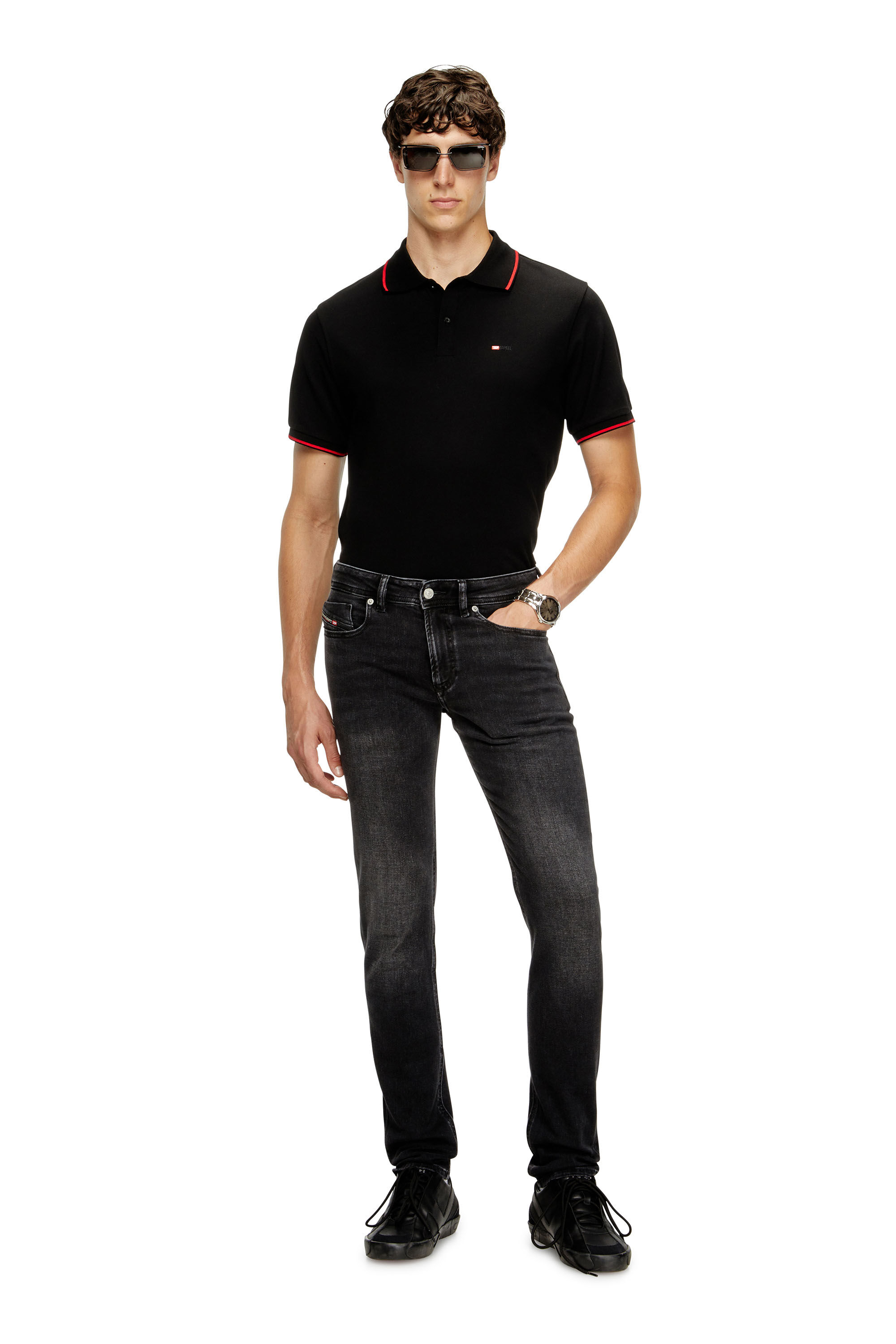 Diesel - Skinny Jeans 1979 Sleenker 0DBDN Homme, Noir/Gris foncé - Image 1