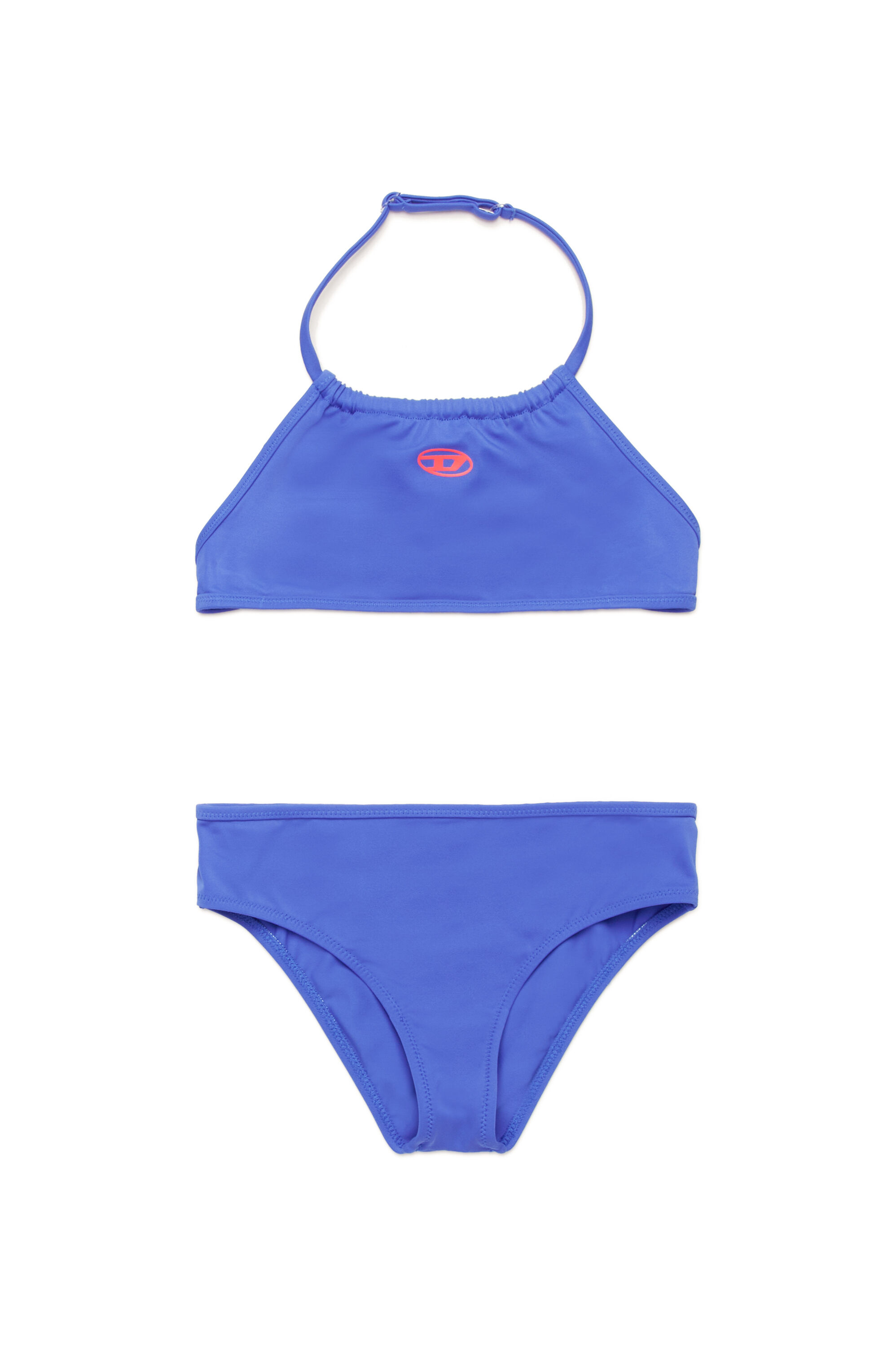 Diesel - MLEAX, Damen Neckholder-Bikini mit Oval D-Logo in Blau - 1