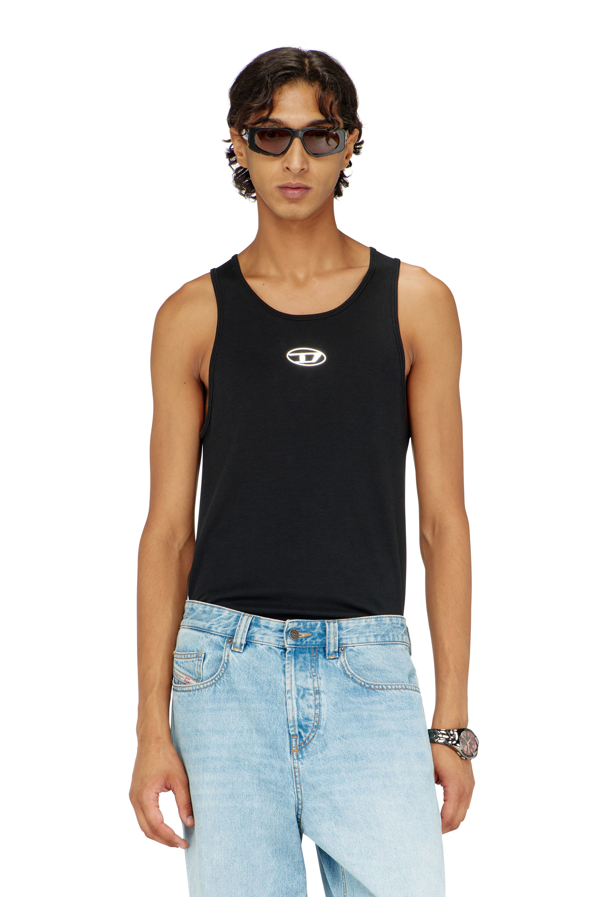 Diesel - T-LIFTY-IOD, Canotta in cotone con logo Uomo in Nero - 3