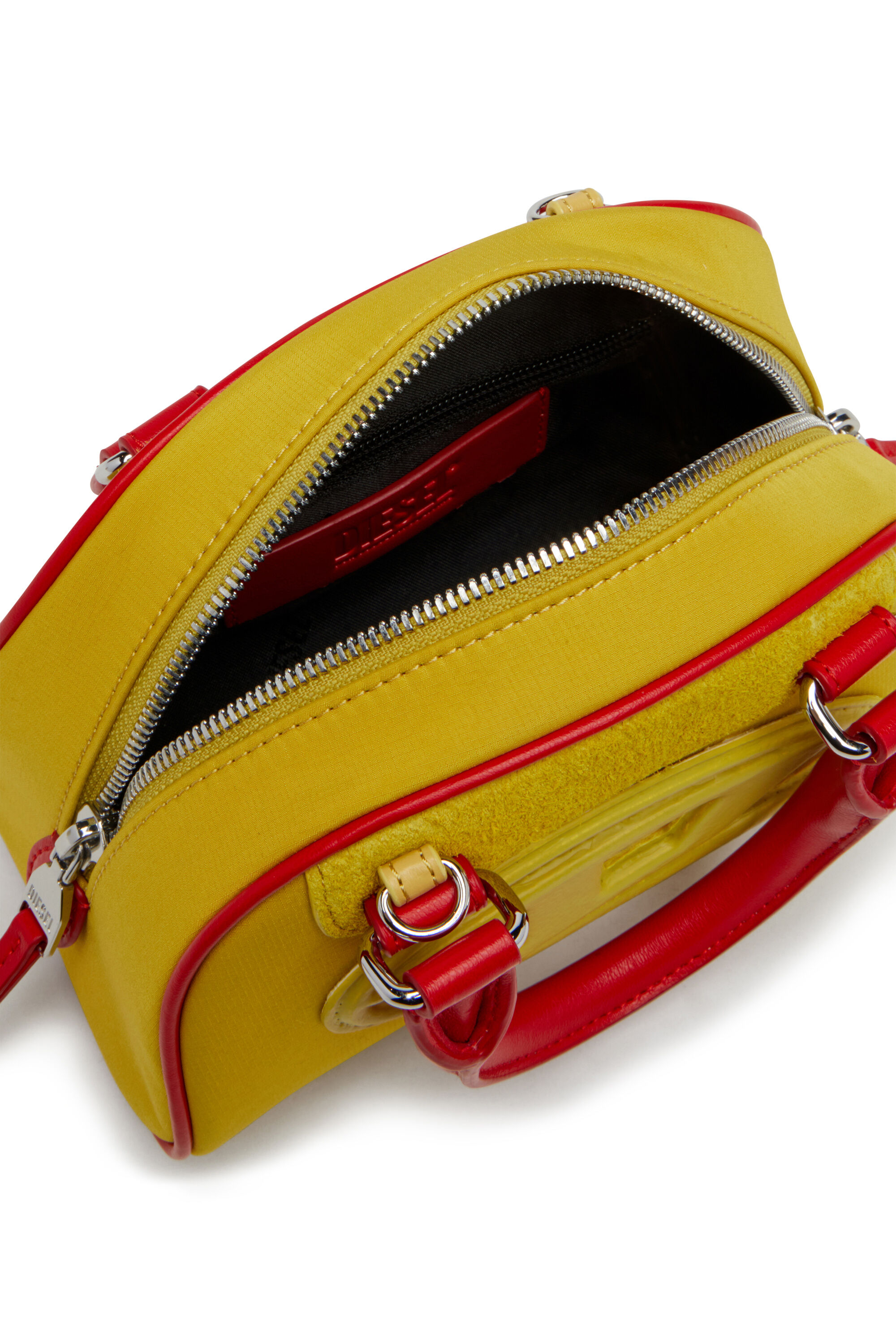 Diesel - 1DR DOME CROSSBODY, Damen Colourblock-Mini-Bowling-Tasche in Gelb - 5