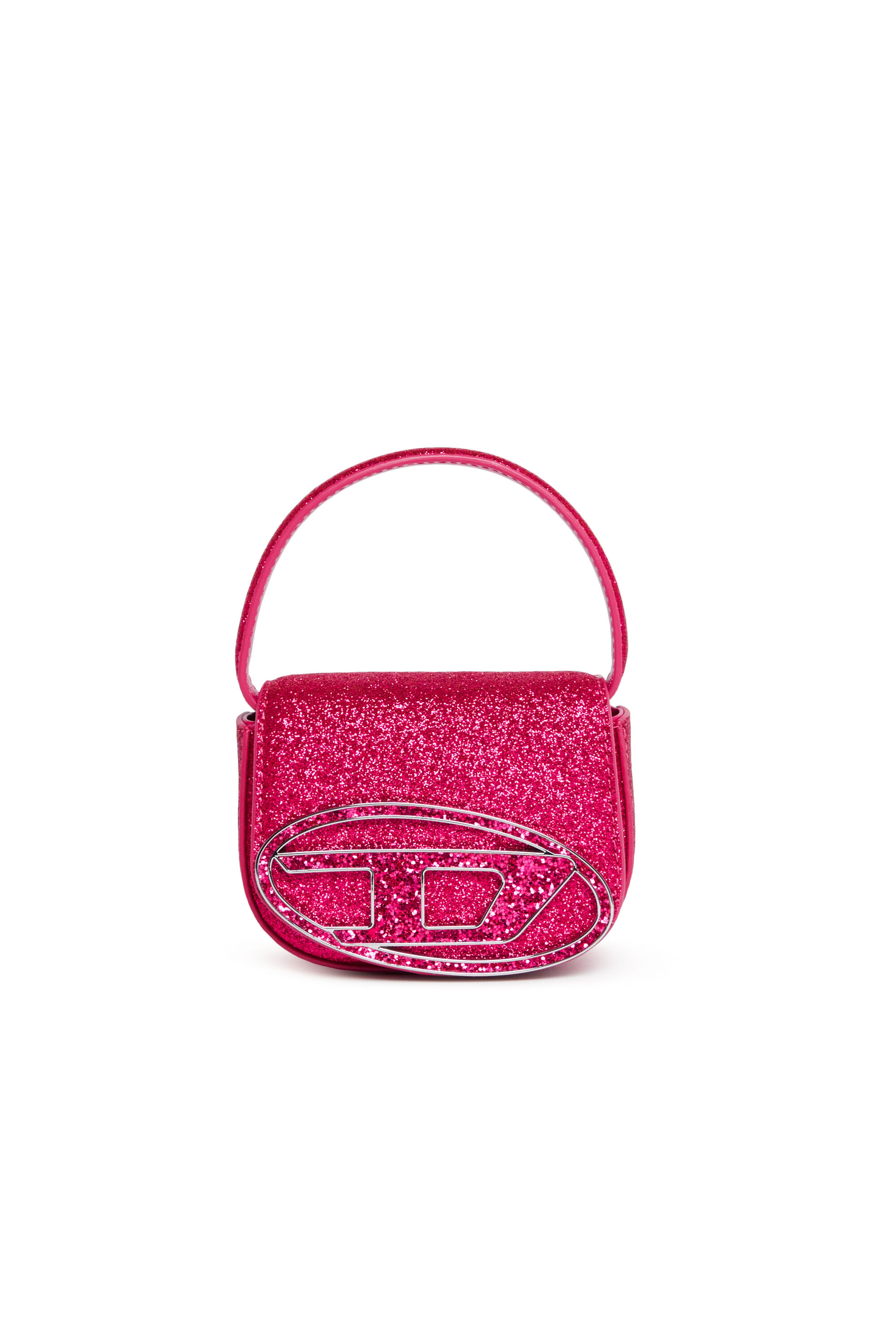 Diesel - 1DR XS, Donna Iconica mini bag in tessuto glitter in Rosa - Image 1
