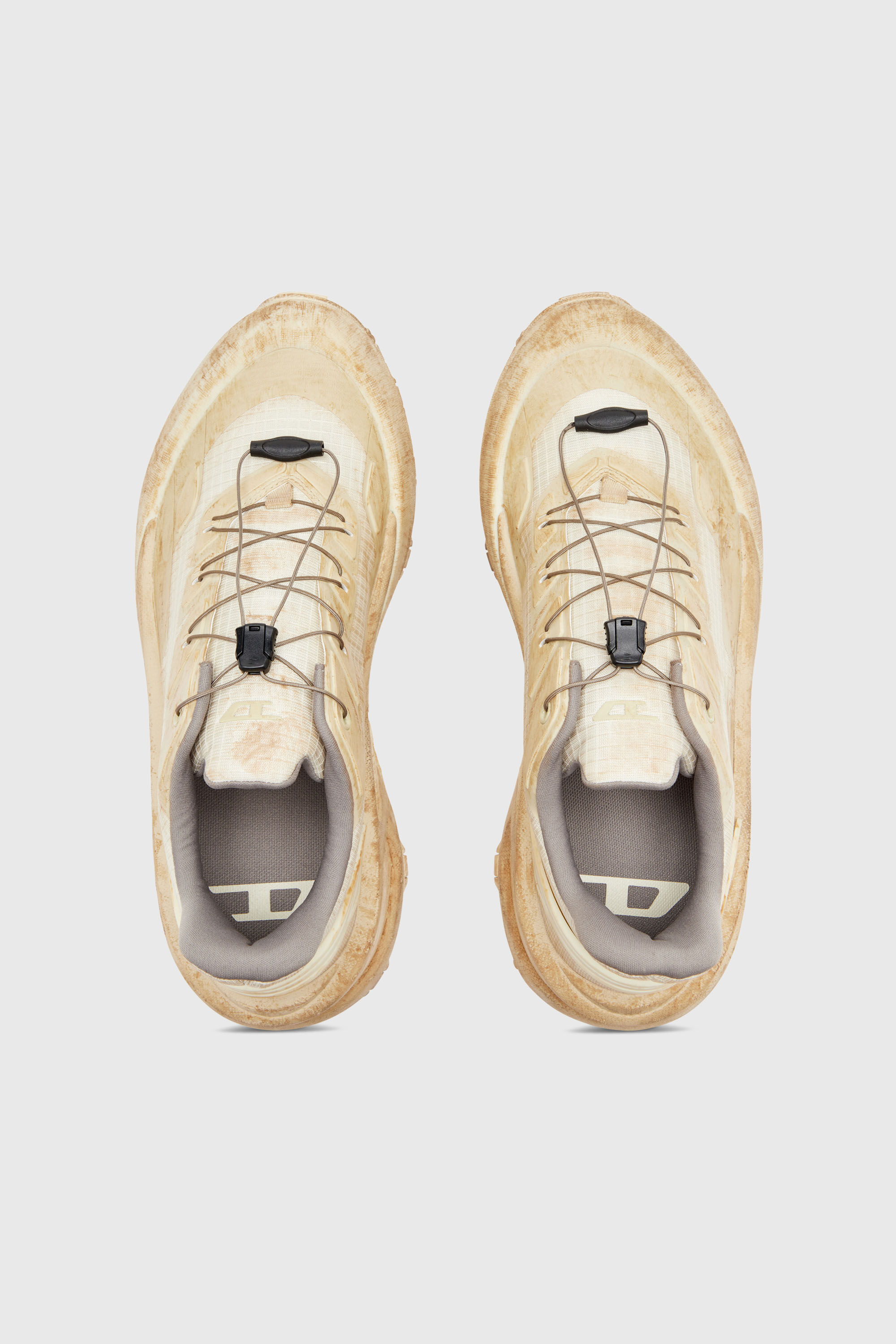 Diesel - D-CAGE RUNNER, D-Cage-Sneaker in ripstop distressed Uomo in Beige - 4