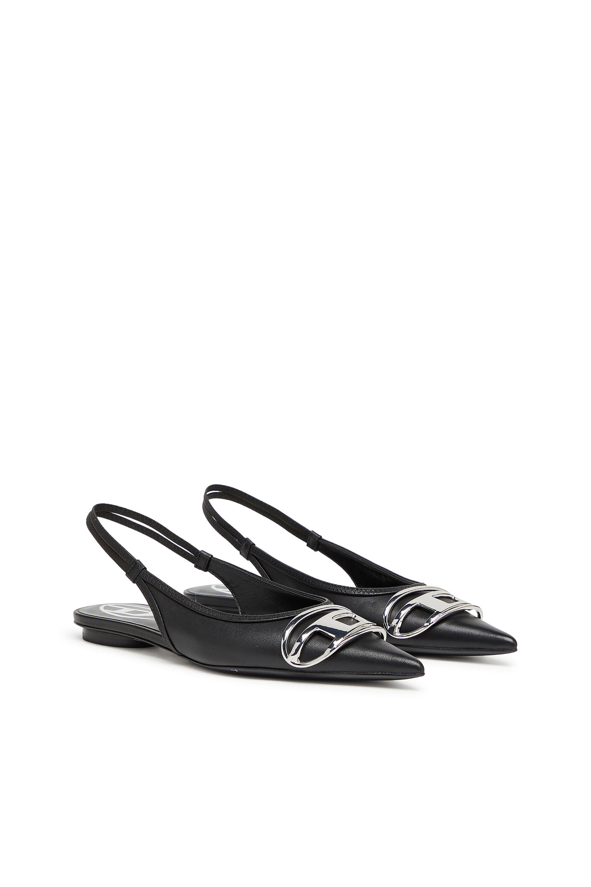 Diesel - D-VENUS SB BAL, Chaussures plates à brides en cuir nappa Femme in Noir - 2