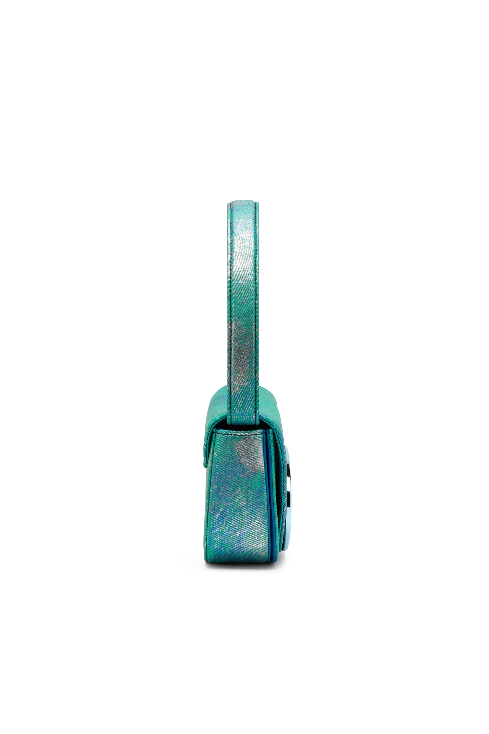 Diesel - 1DR, Damen 1DR-Ikonische Schultertasche aus popfarbenem Denim in Blau/Grün - 4
