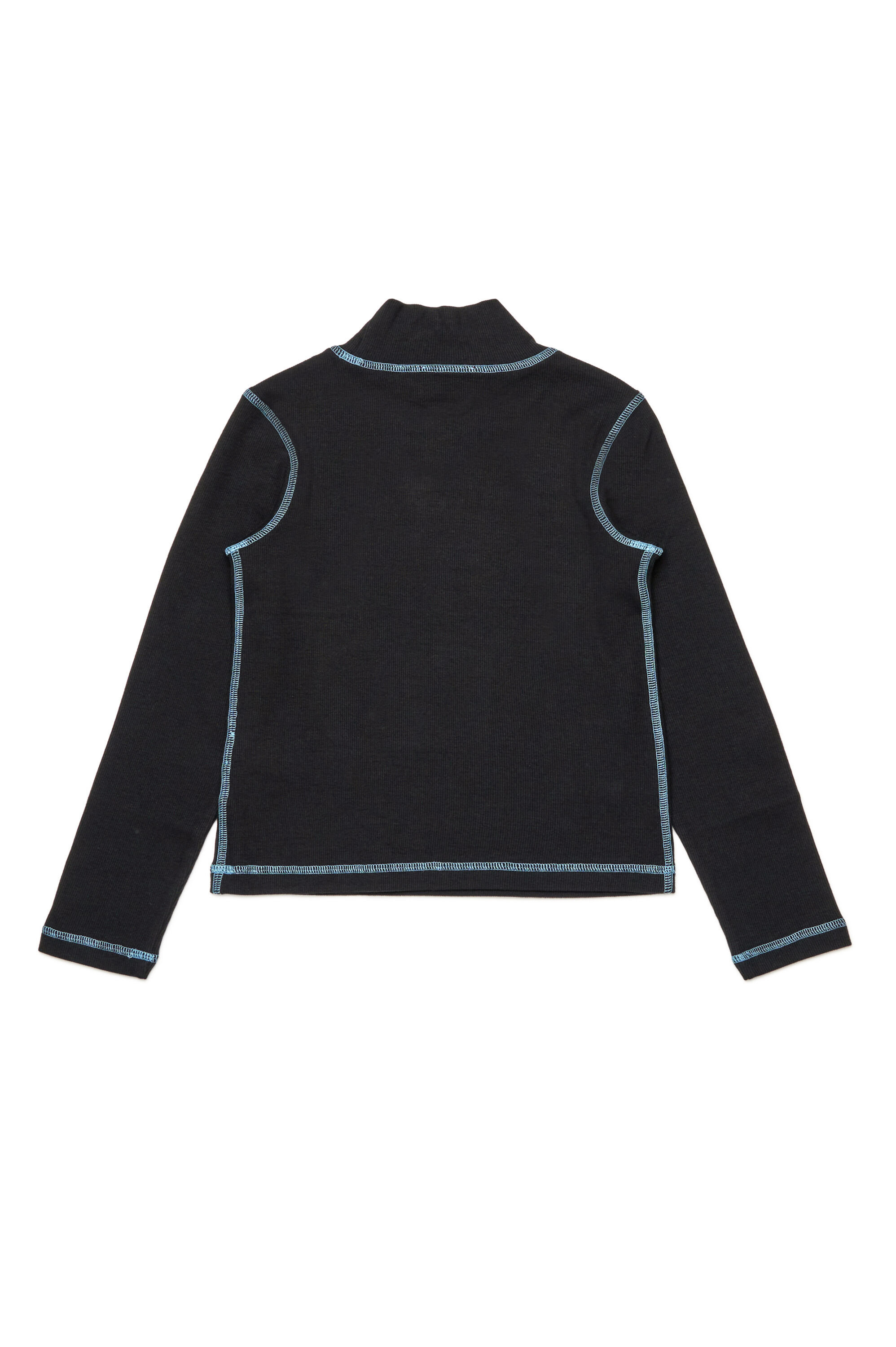 Diesel - TCLAUDYCOL, Damen Rollkragentop mit Kontrastnähten in Schwarz - 2