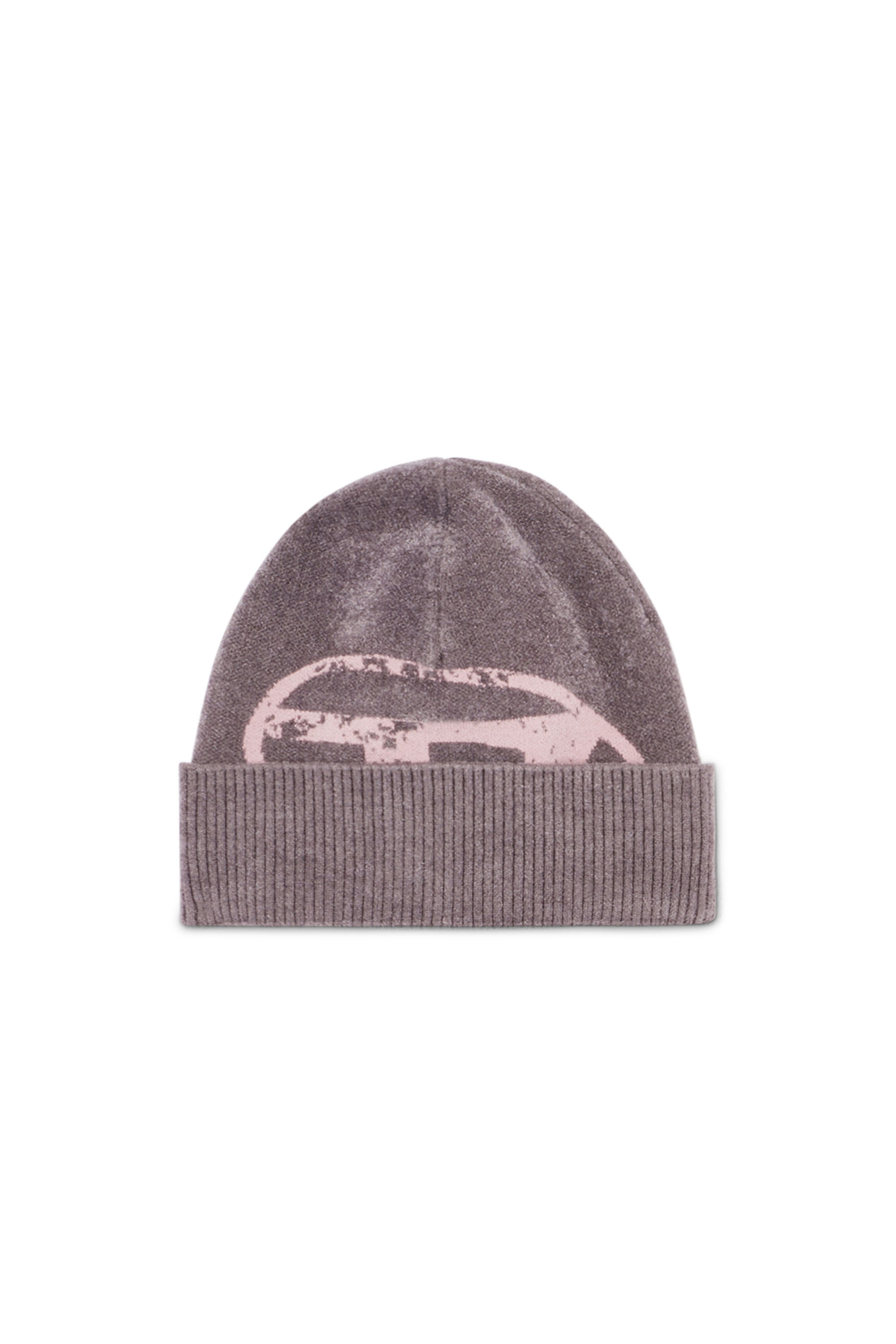 Diesel - K-URIUS, Beanie con logo oval D distressed Unisex in Viola - 1