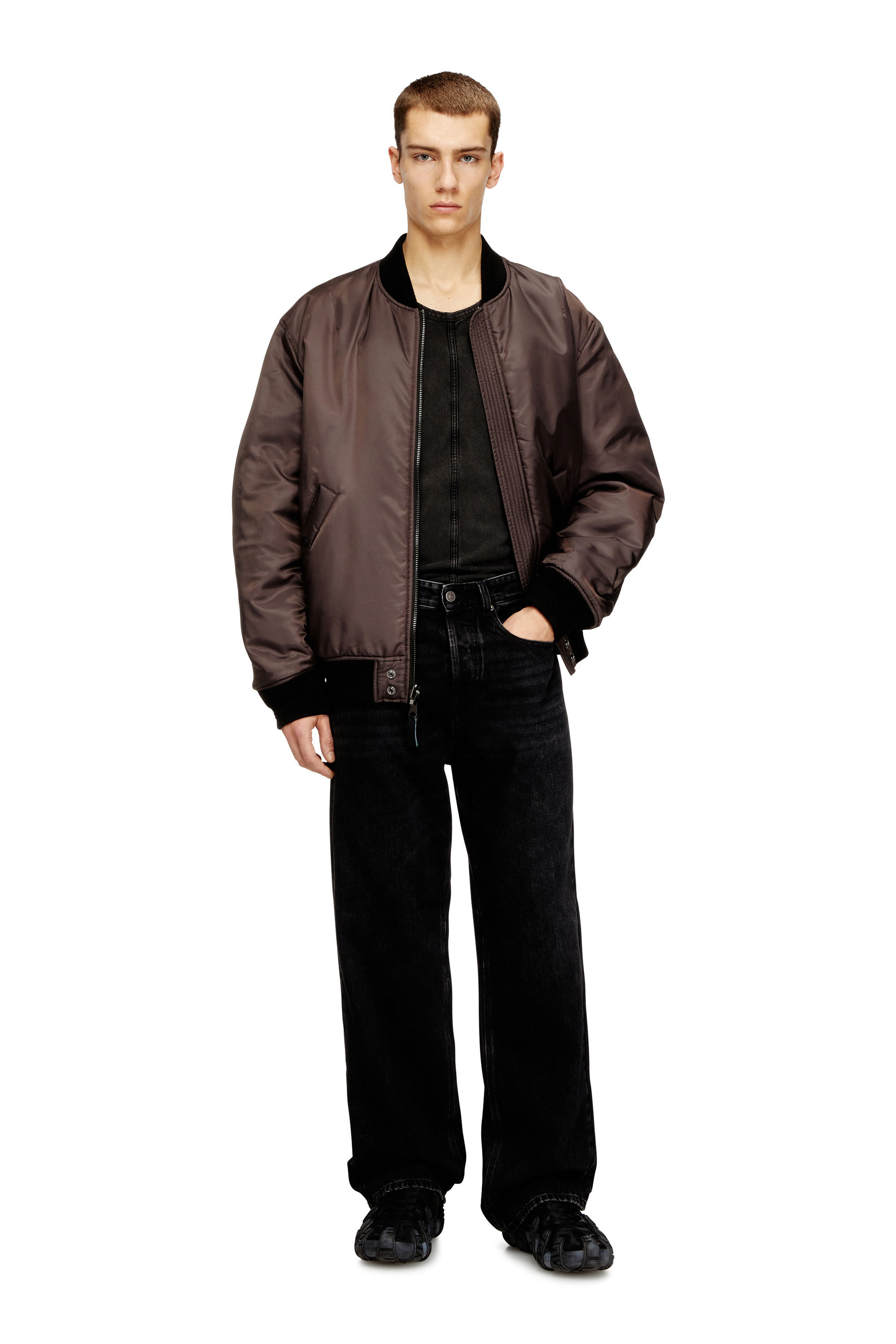 Diesel - Relaxed Jeans 2001 D-Macro 09P09 Homme, Noir/Gris foncé - Image 1