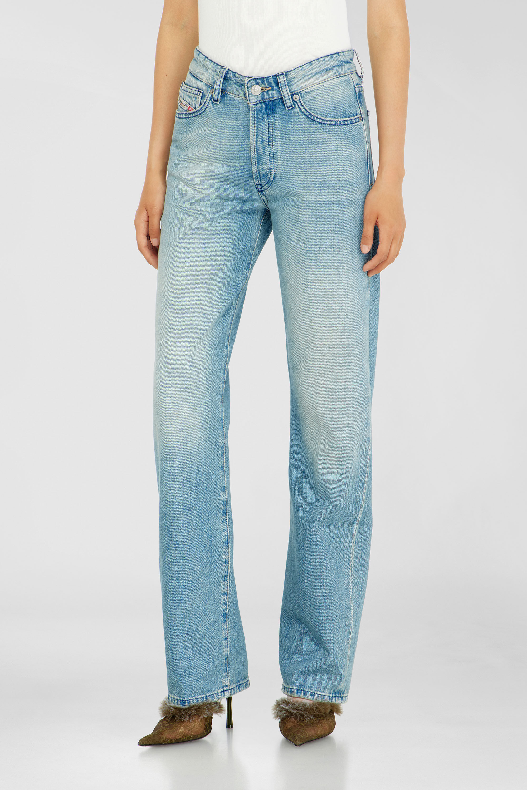 Diesel - Regular Jeans 1971 D-Sent 0BEBF Femme, Bleu Clair - Image 4