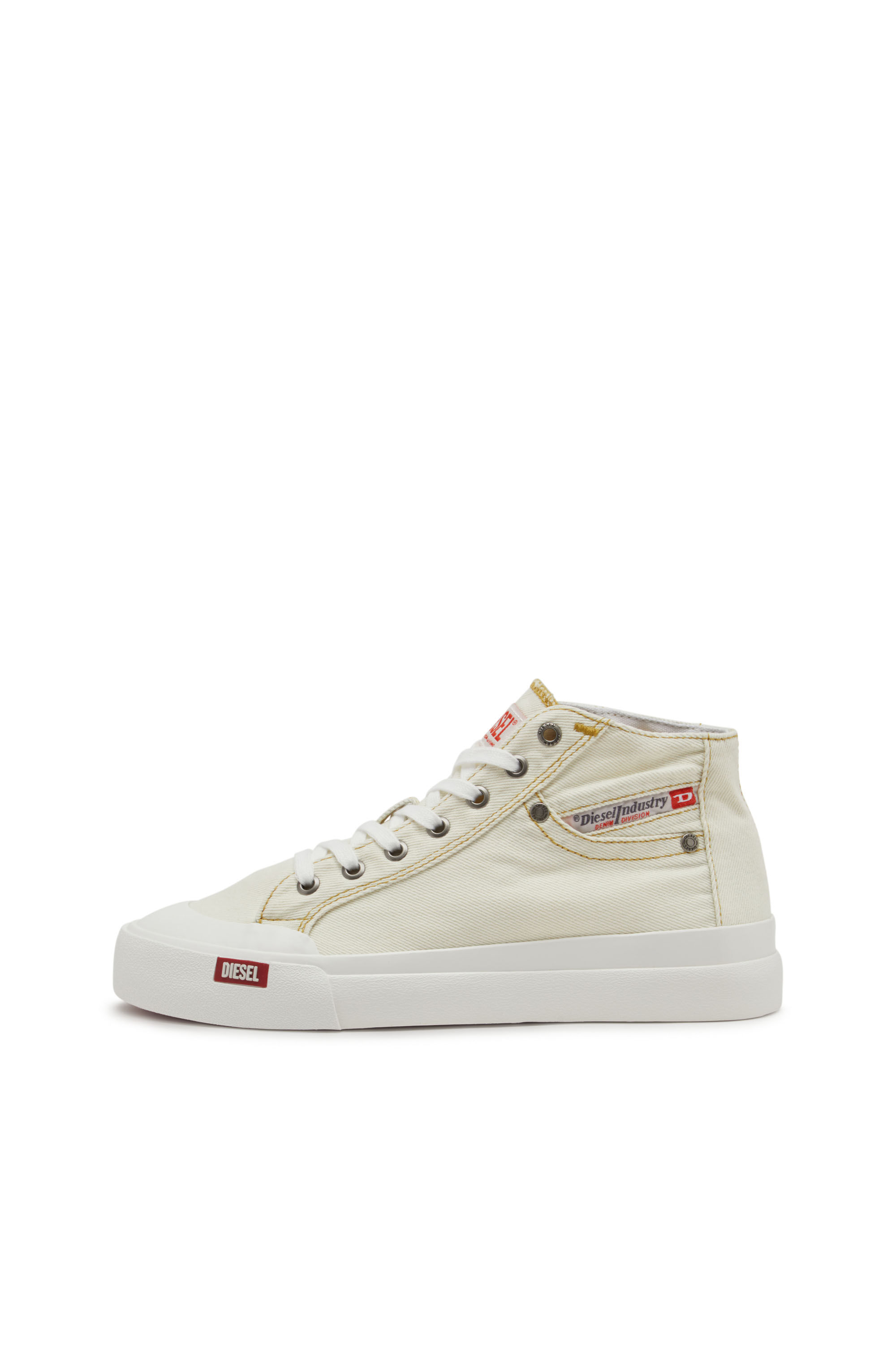 Diesel - S-ATHOS NMD W, Damen S-Athos-High-Top-Sneakers aus Denim mit Taschendetail in Weiß - 7
