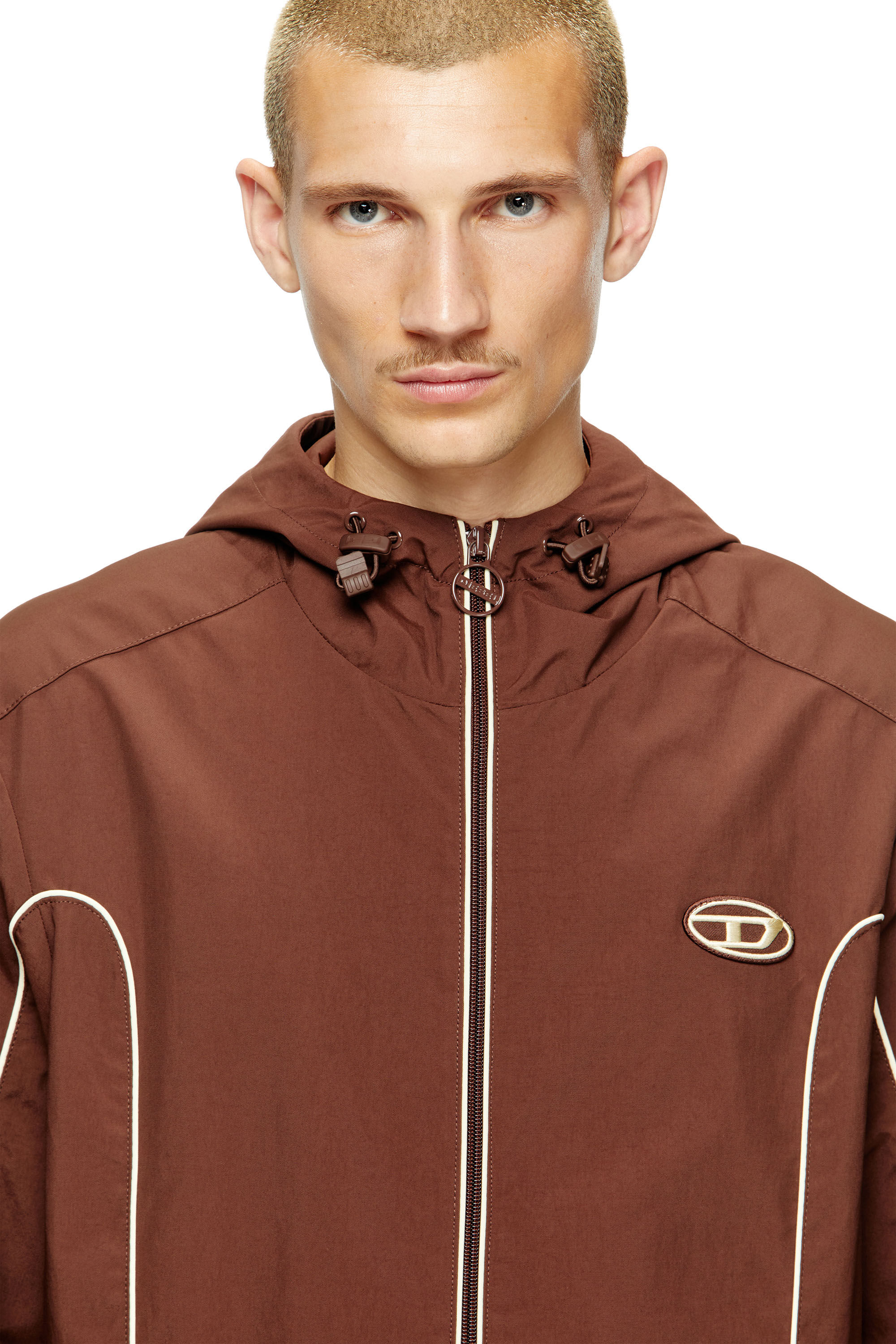 Diesel - J-HIVES, Giacchino a vento con profilature a contrasto Uomo in Marrone - 5