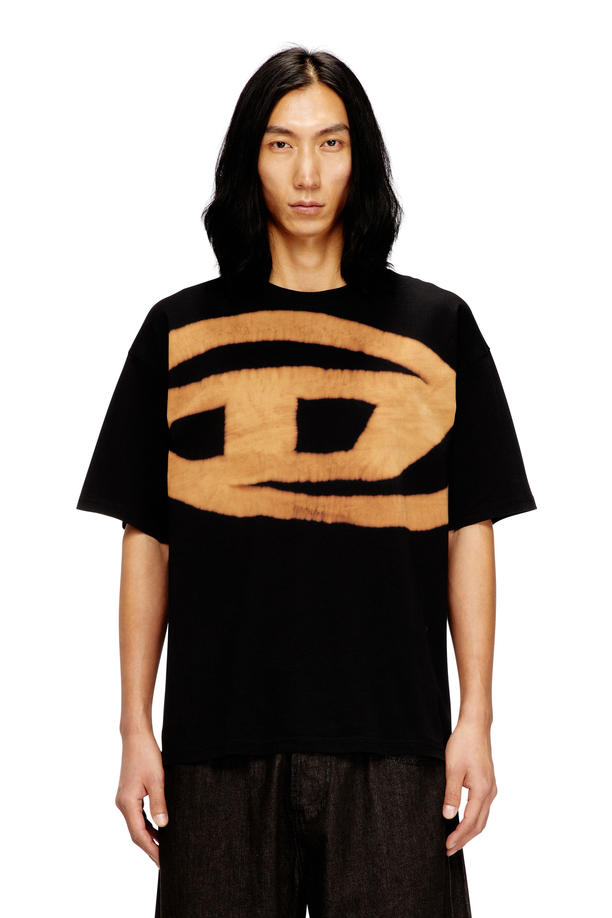 Diesel - T-BOXT-BLEACH, T-shirt avec logo Oval D effet blanchi Homme in Polychrome - 3