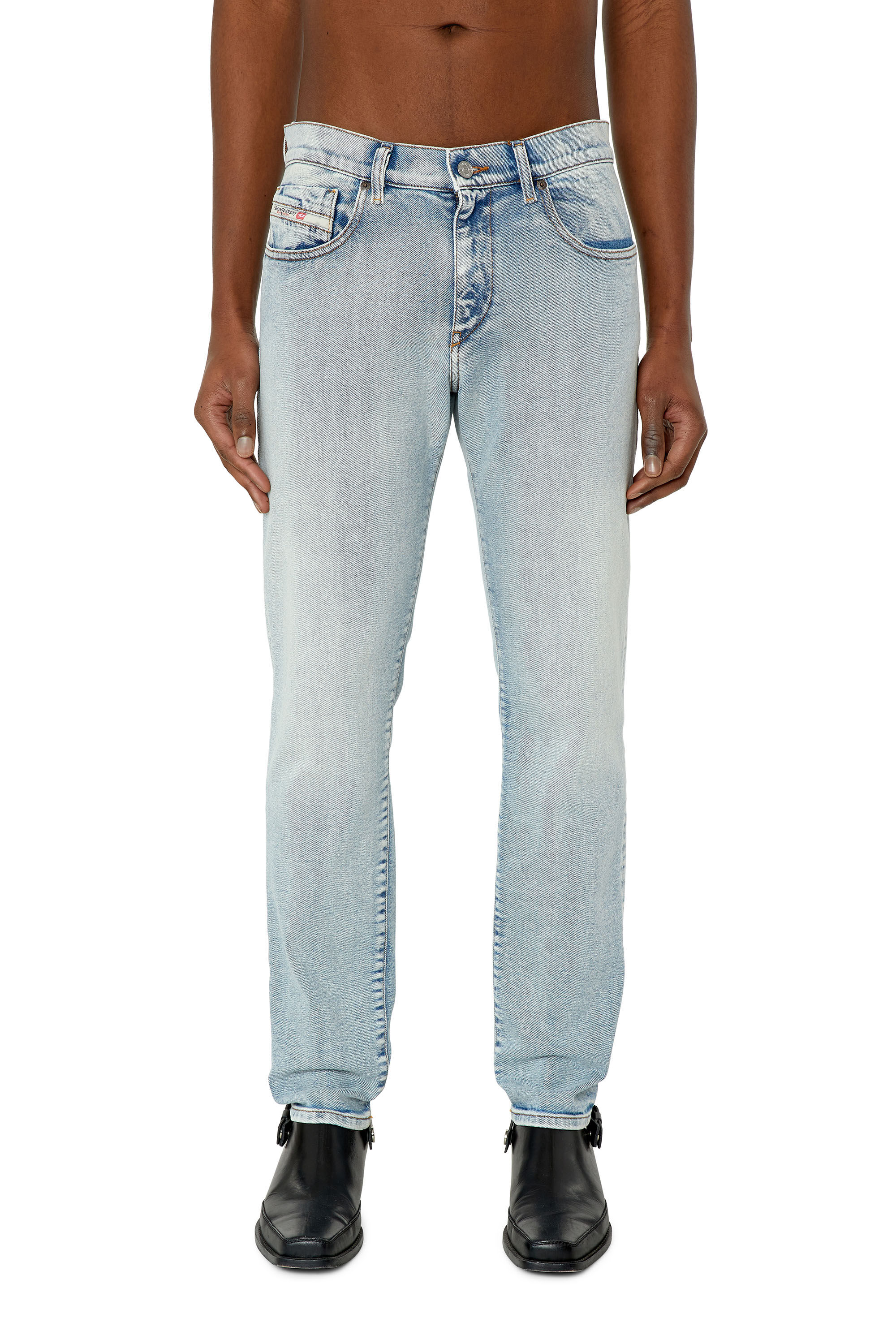Diesel - Slim Jeans 2019 D-Strukt 9C08L, Bleu Clair - Image 3