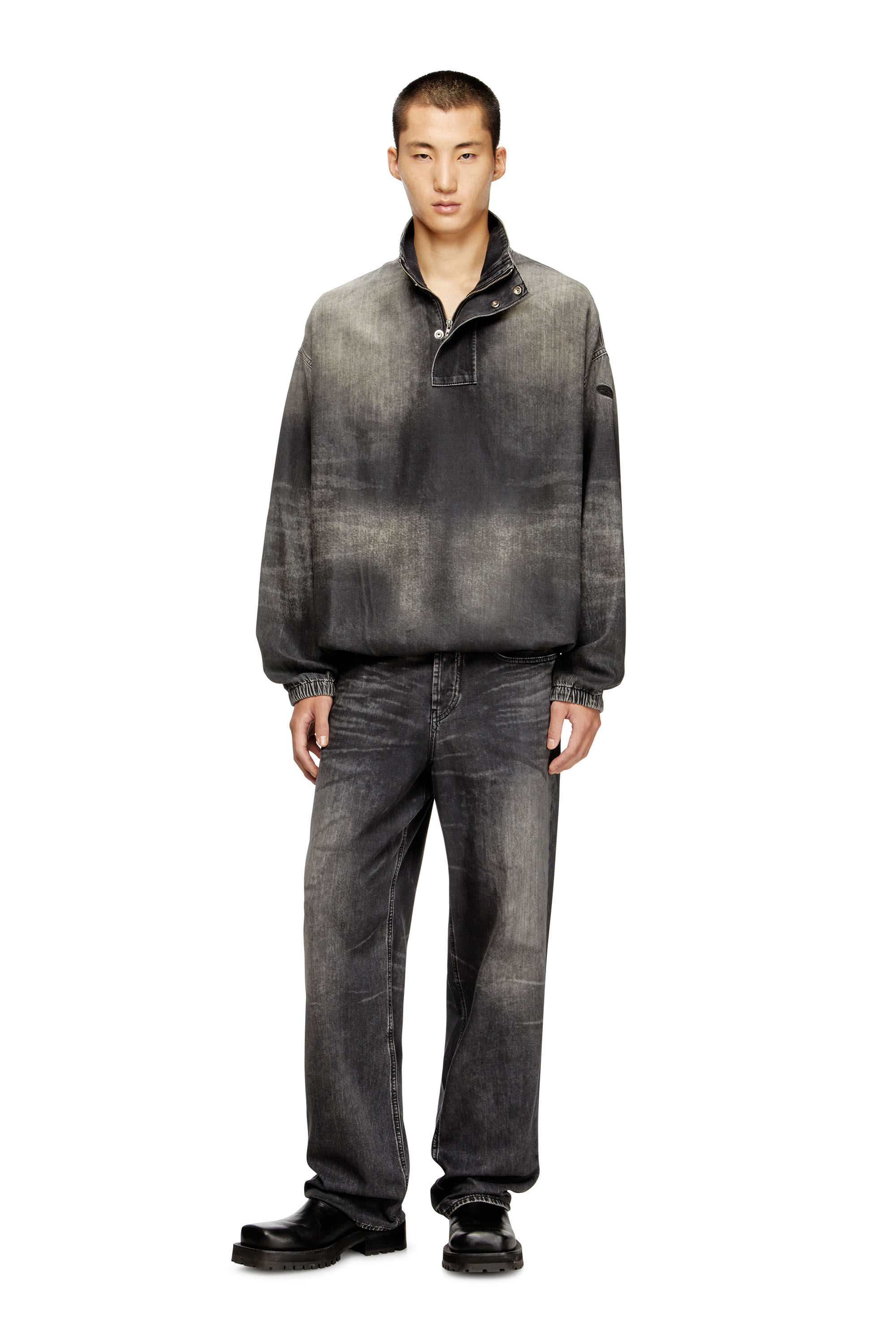 Diesel - D-FLOW-S3, Haut en jean avec col montant Mixte in Noir - 1