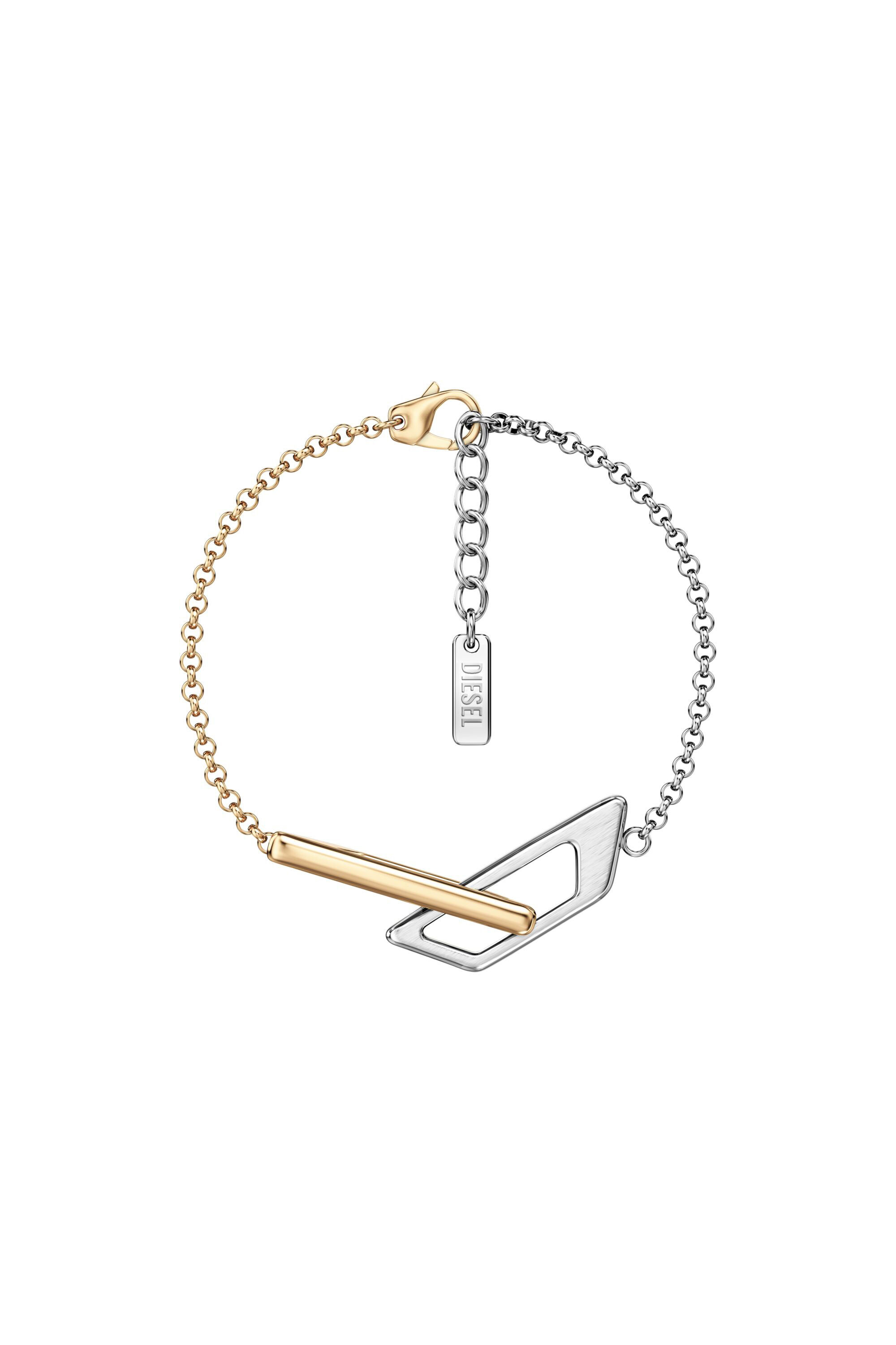 Diesel - DX1686931  JEWELLERY, Unisex Armband aus Edelstahl in Silber/Gold - 1