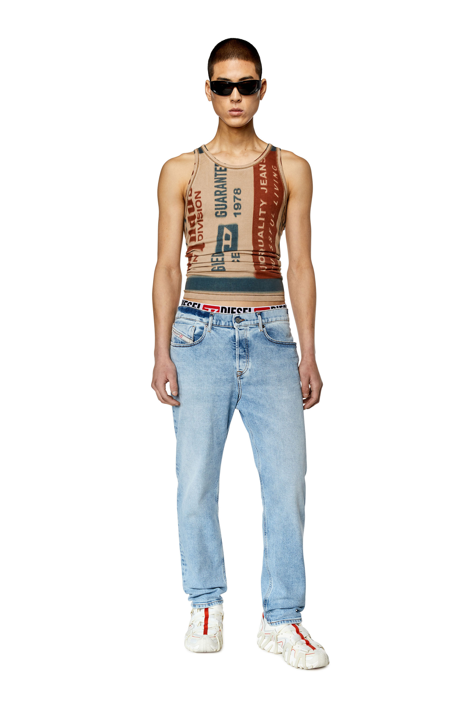 Diesel - Tapered Jeans 2005 D-Fining 09E81 Homme, Bleu Clair - Image 1