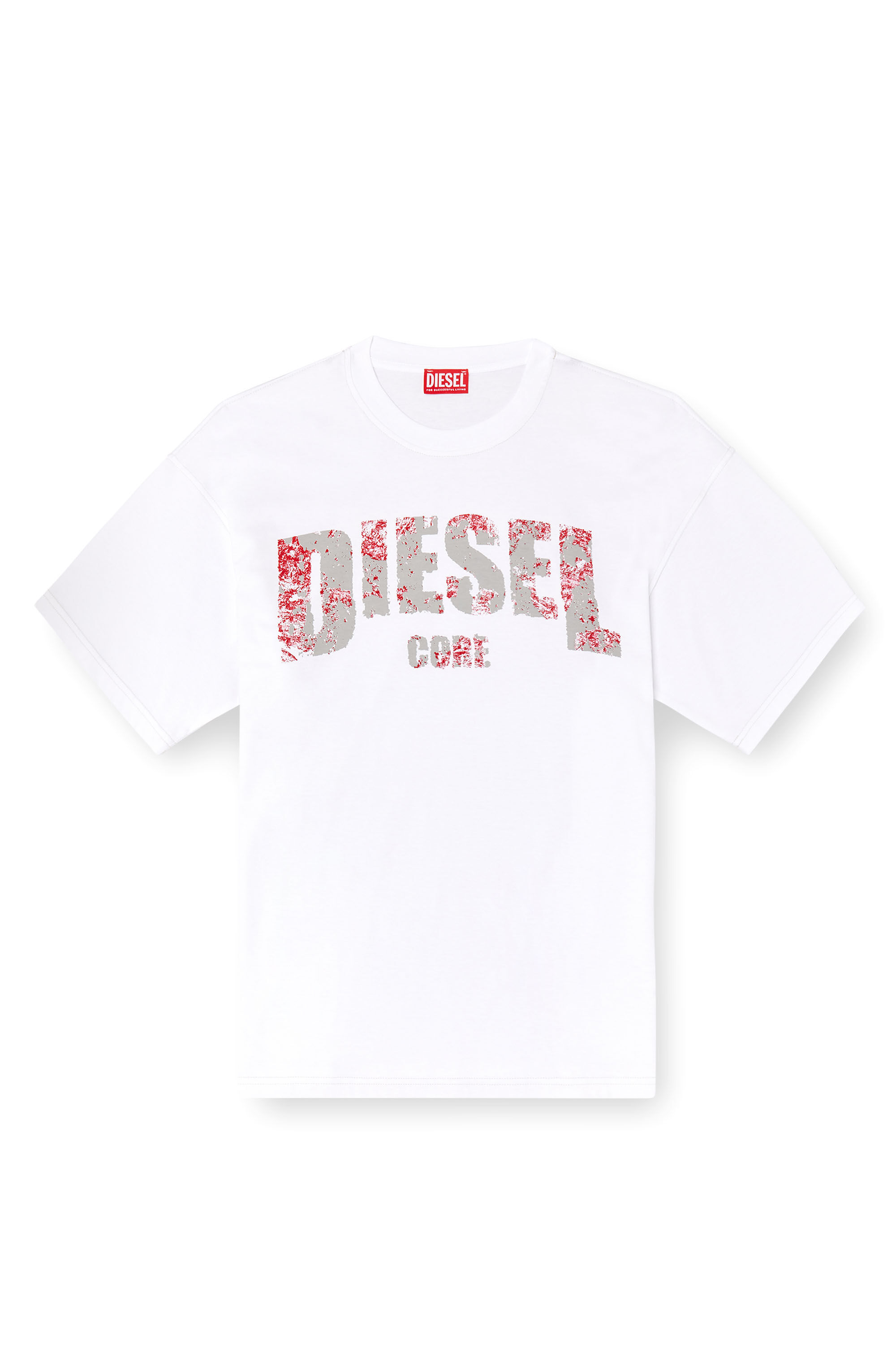 Diesel - T-ADJUST-R25, T-shirt con stampa Diesel Core Uomo in Bianco - 2