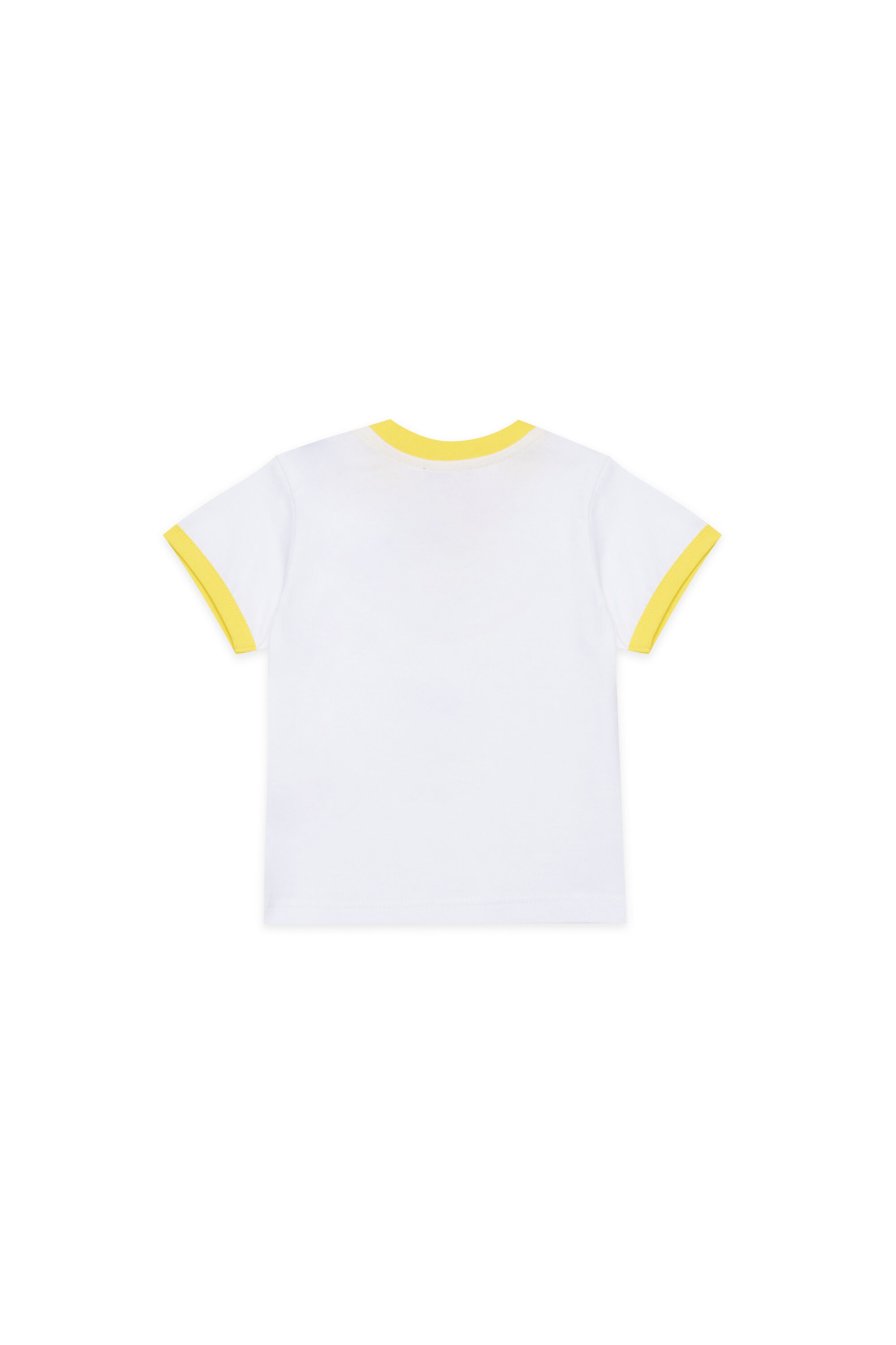 Diesel - MTIRULB, T-shirt &agrave; col contrastant avec logo alien multicolore Homme in Blanc - 2