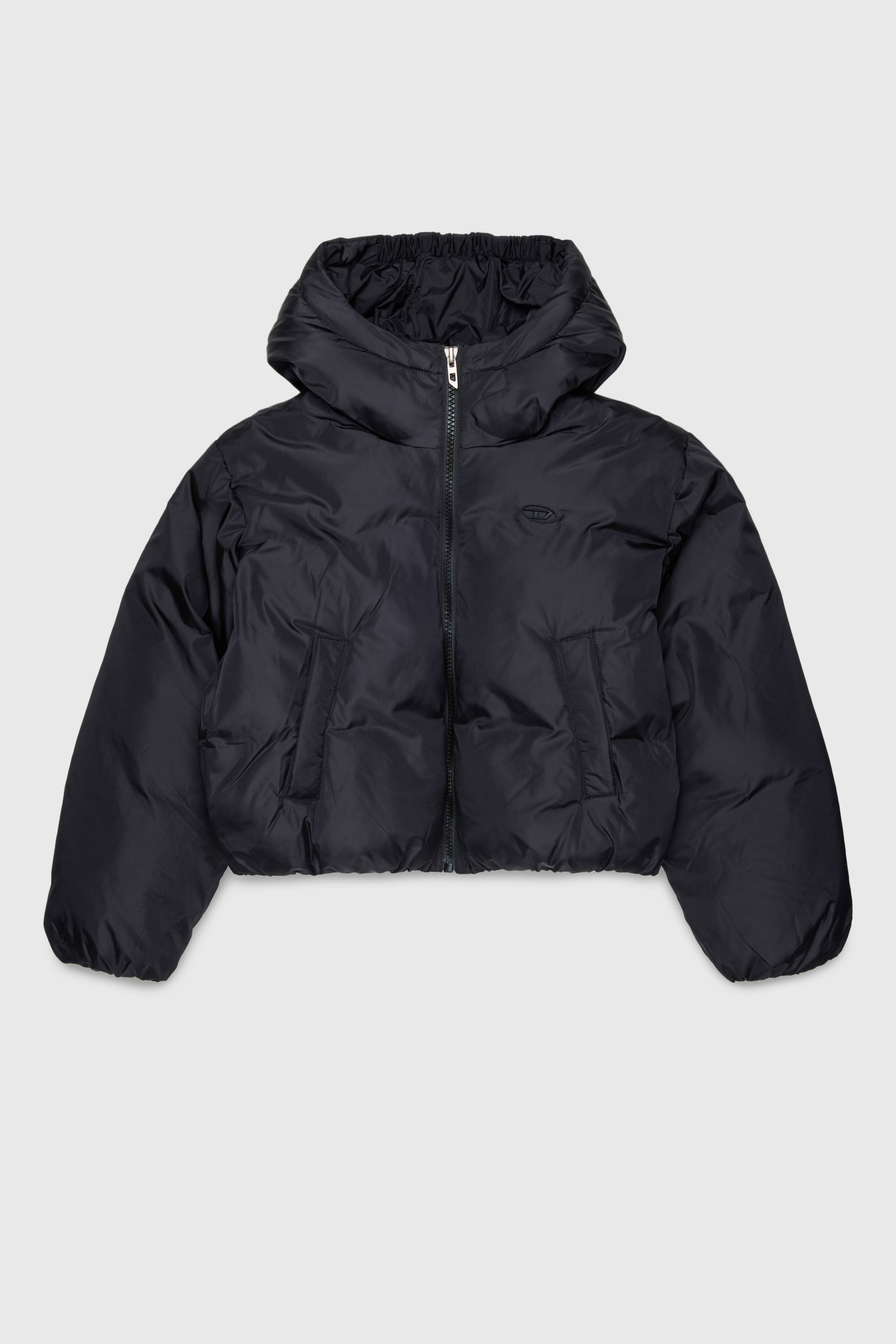 Diesel - JELKYM, Damen Steppjacke mit Kapuze in Schwarz - 1