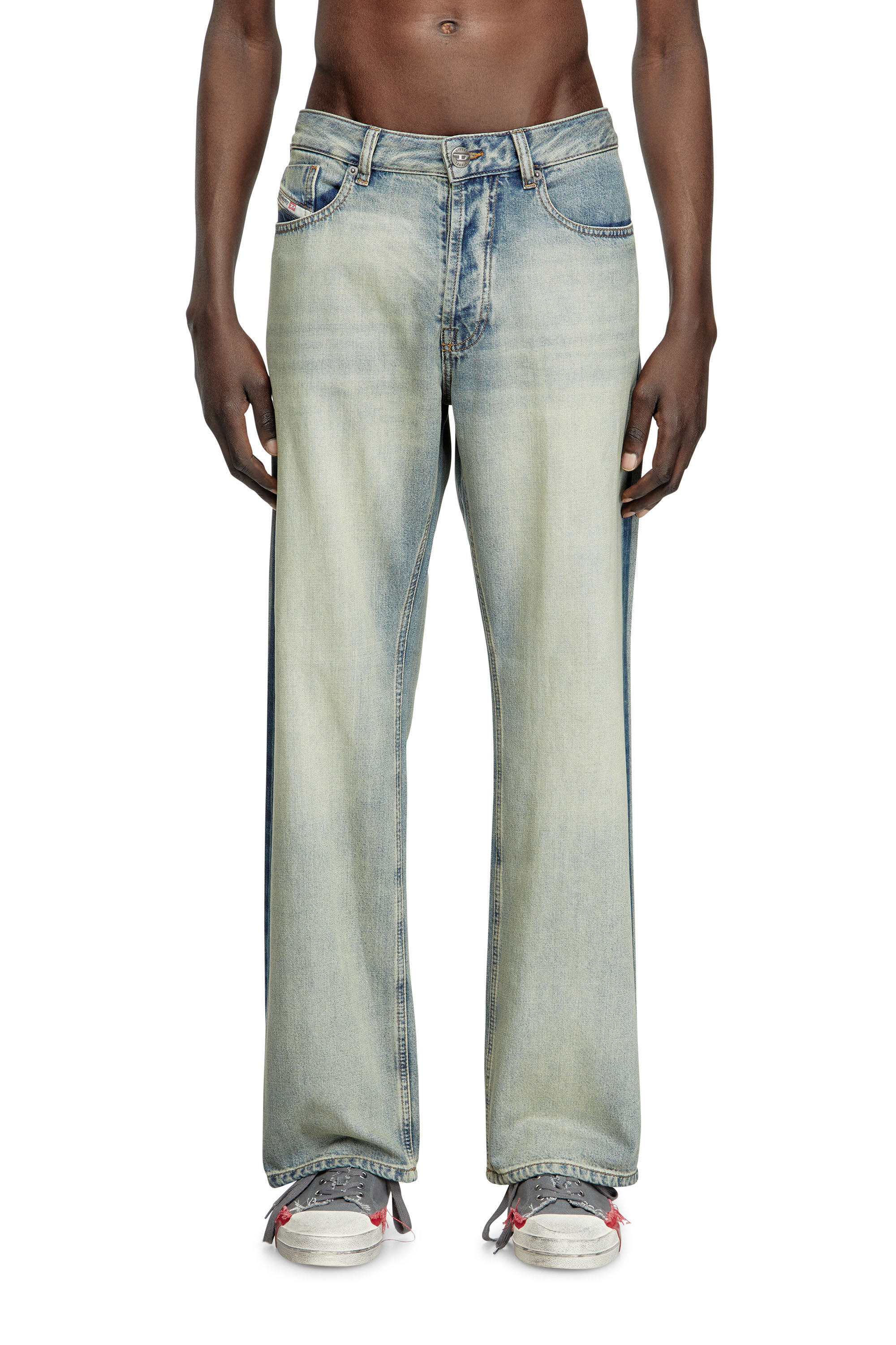 Diesel - Relaxed Jeans 1980 D-Eeper 0ABDF Uomo, Blu Chiaro - Image 3