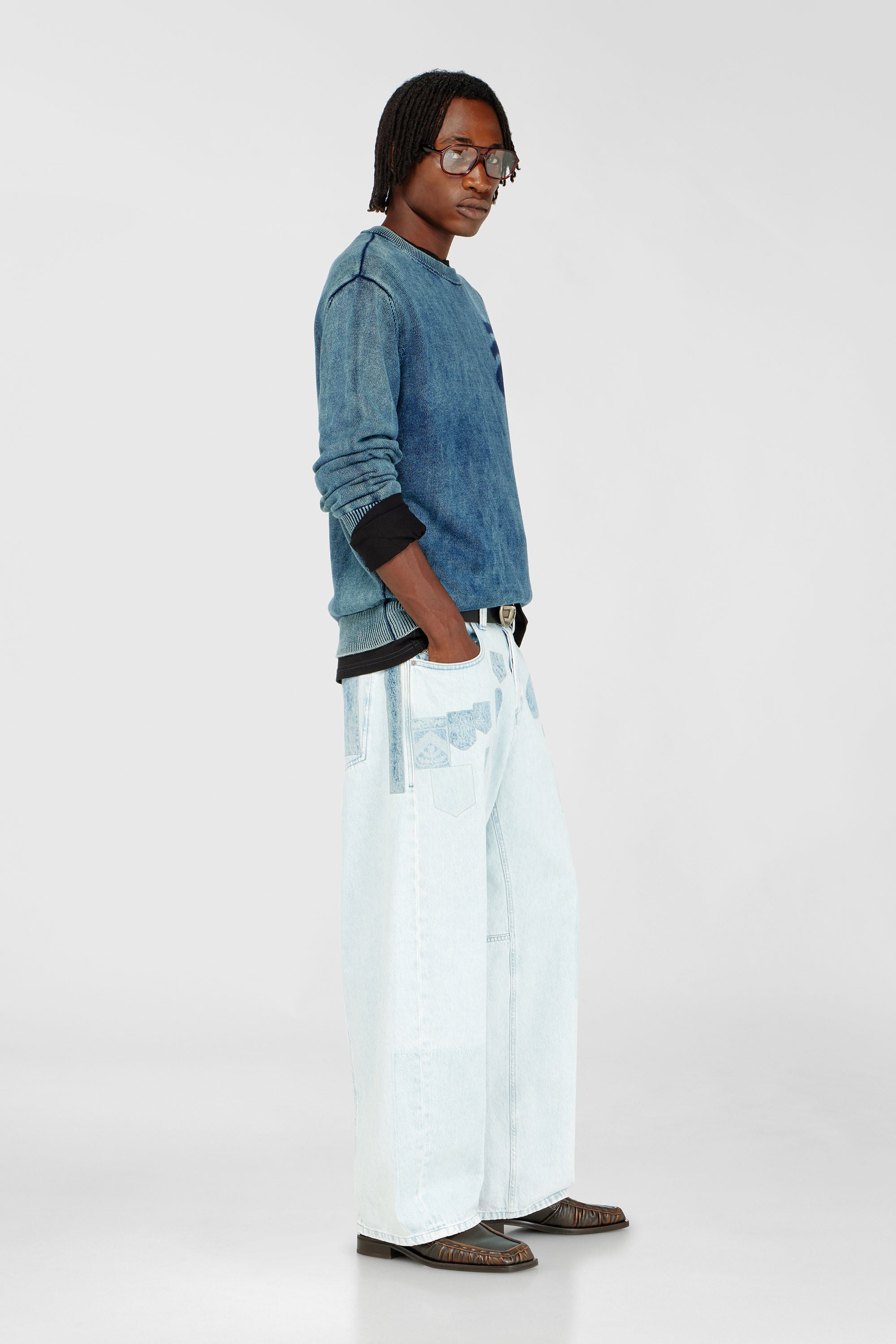 Diesel - Relaxed Jeans 1997 D-Enim-M 0IFBQ Mixte, Bleu Clair - Image 2