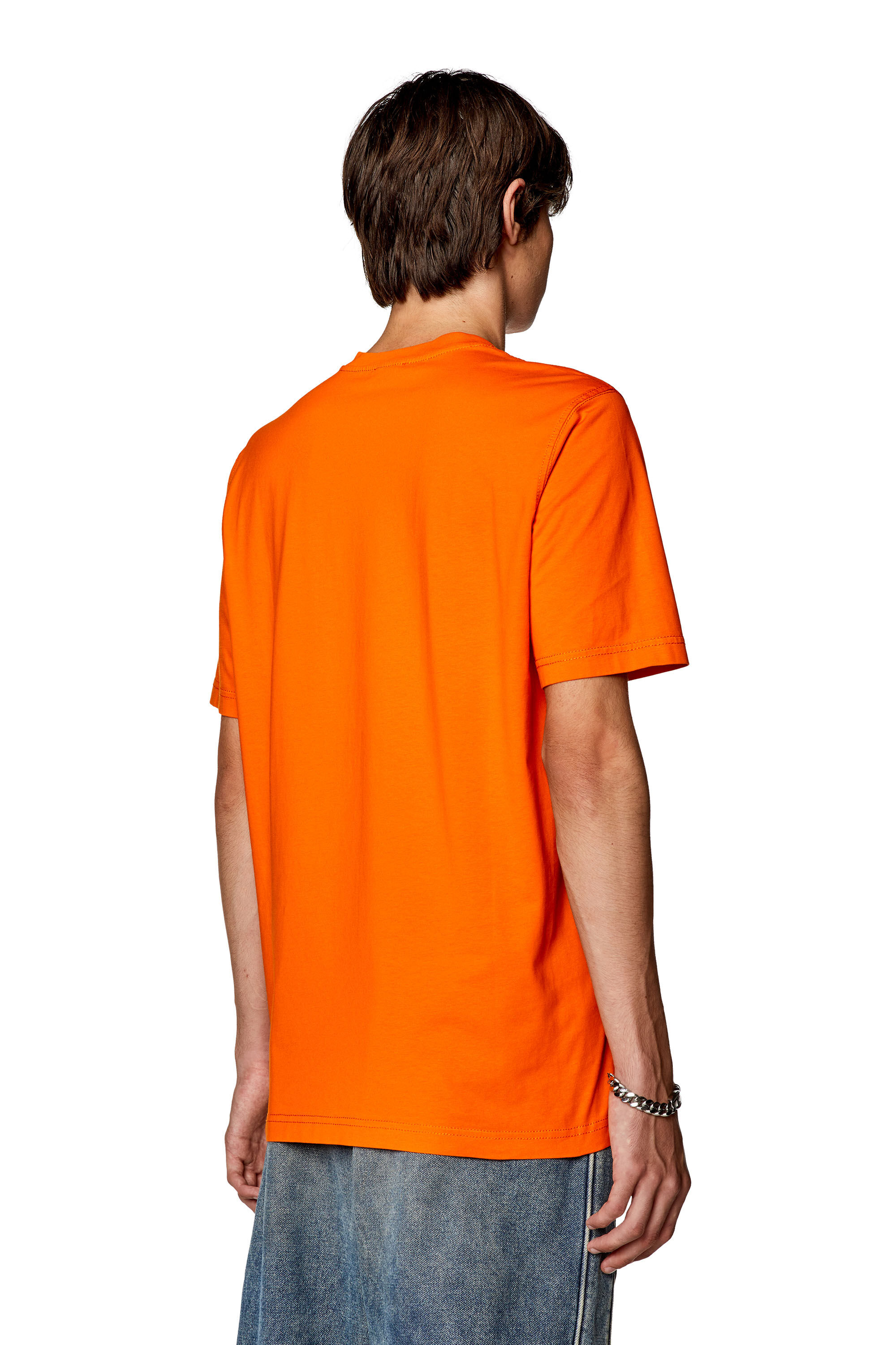 Diesel - T-JUST-L21, Herren T-Shirt mit Diesel Hardwear-Print in Orange - 4