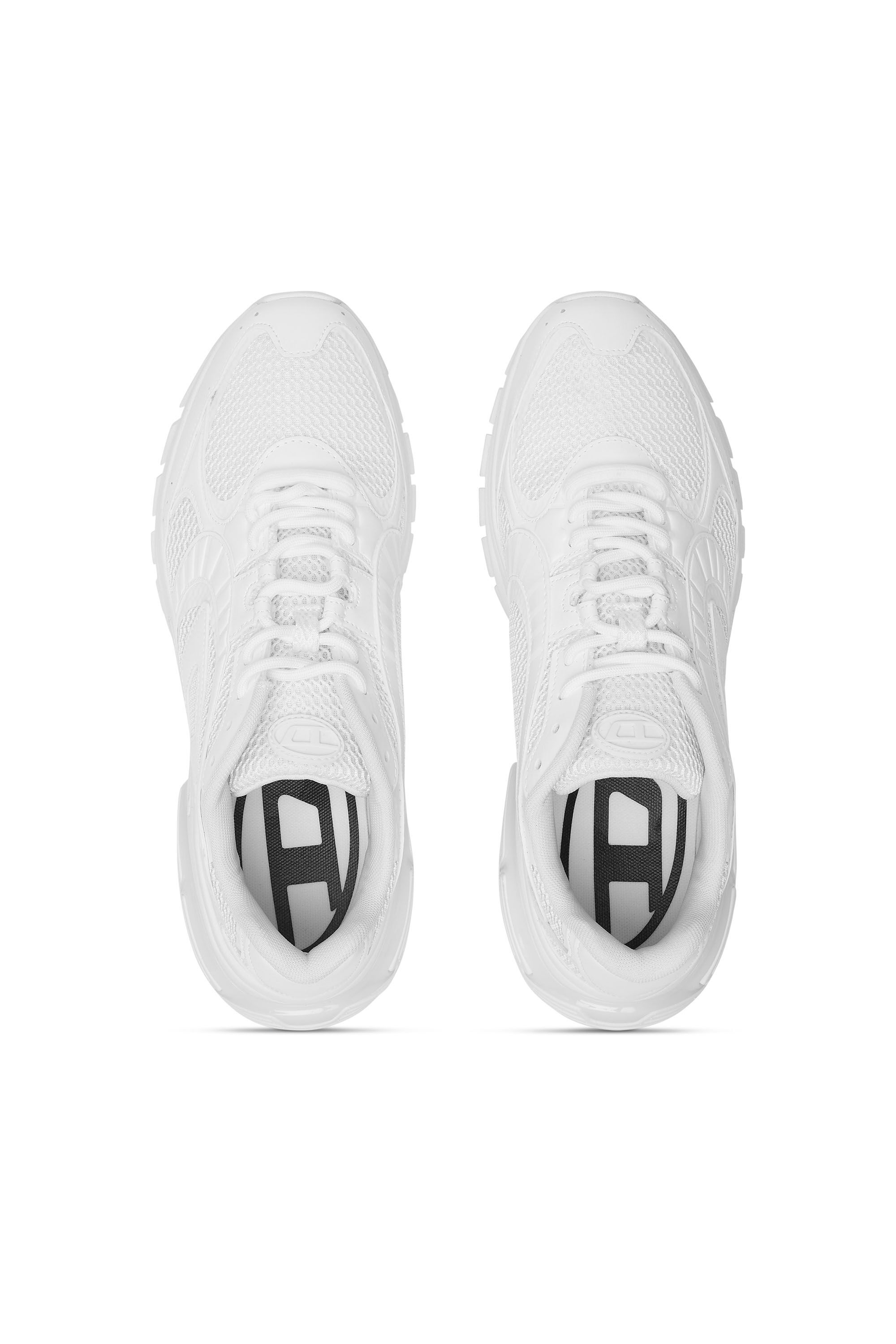 Diesel - S-PRO-V-DENSE LOW W, Damen S-Pro-V-Dense-Einfarbige Sneakers aus Mesh mit Oval D-Logo in Weiß - 4