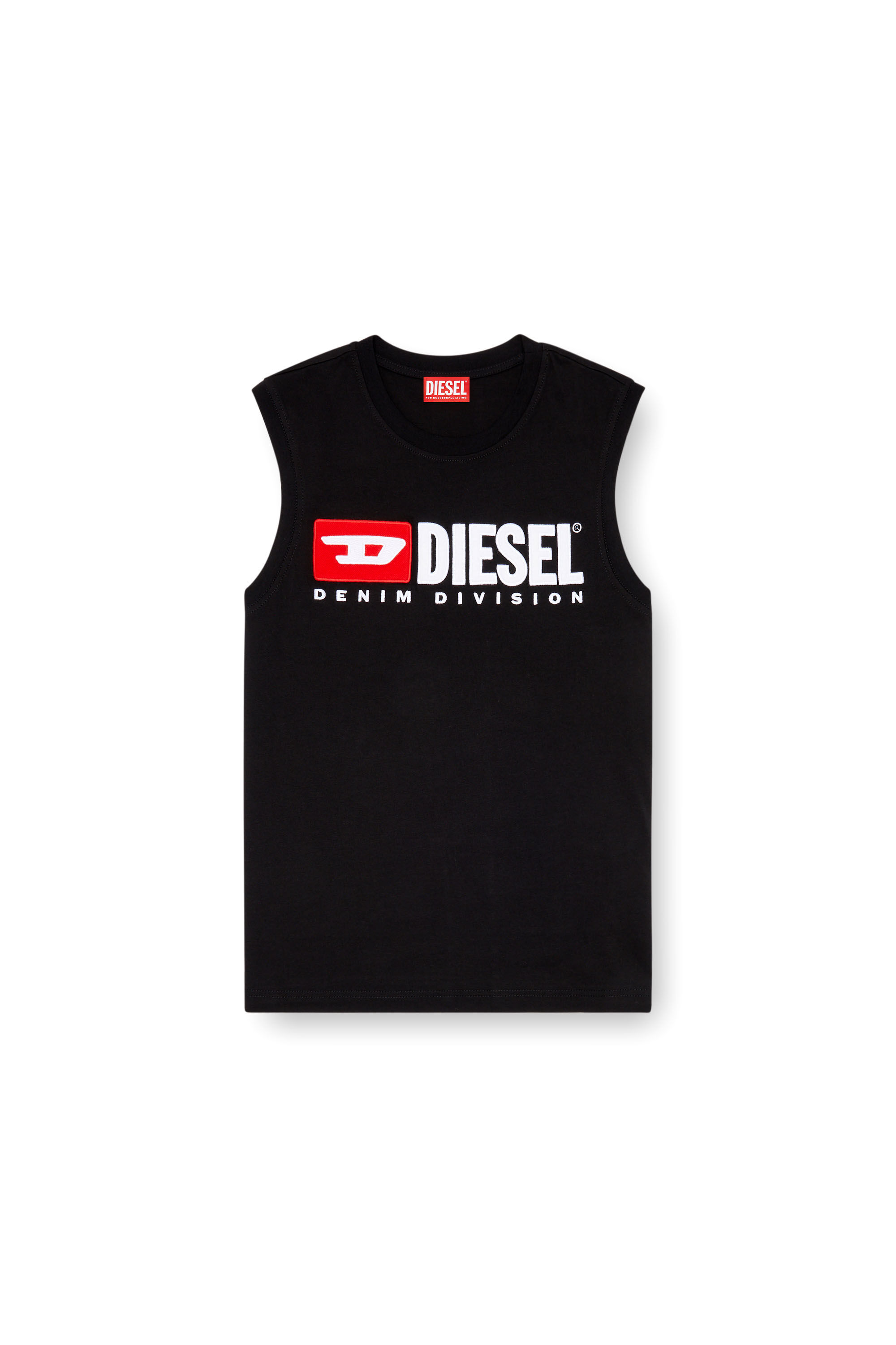 Diesel - T-ISCO-DIV, Herren Tanktop mit Logo-Print vorn in Schwarz - Image 2