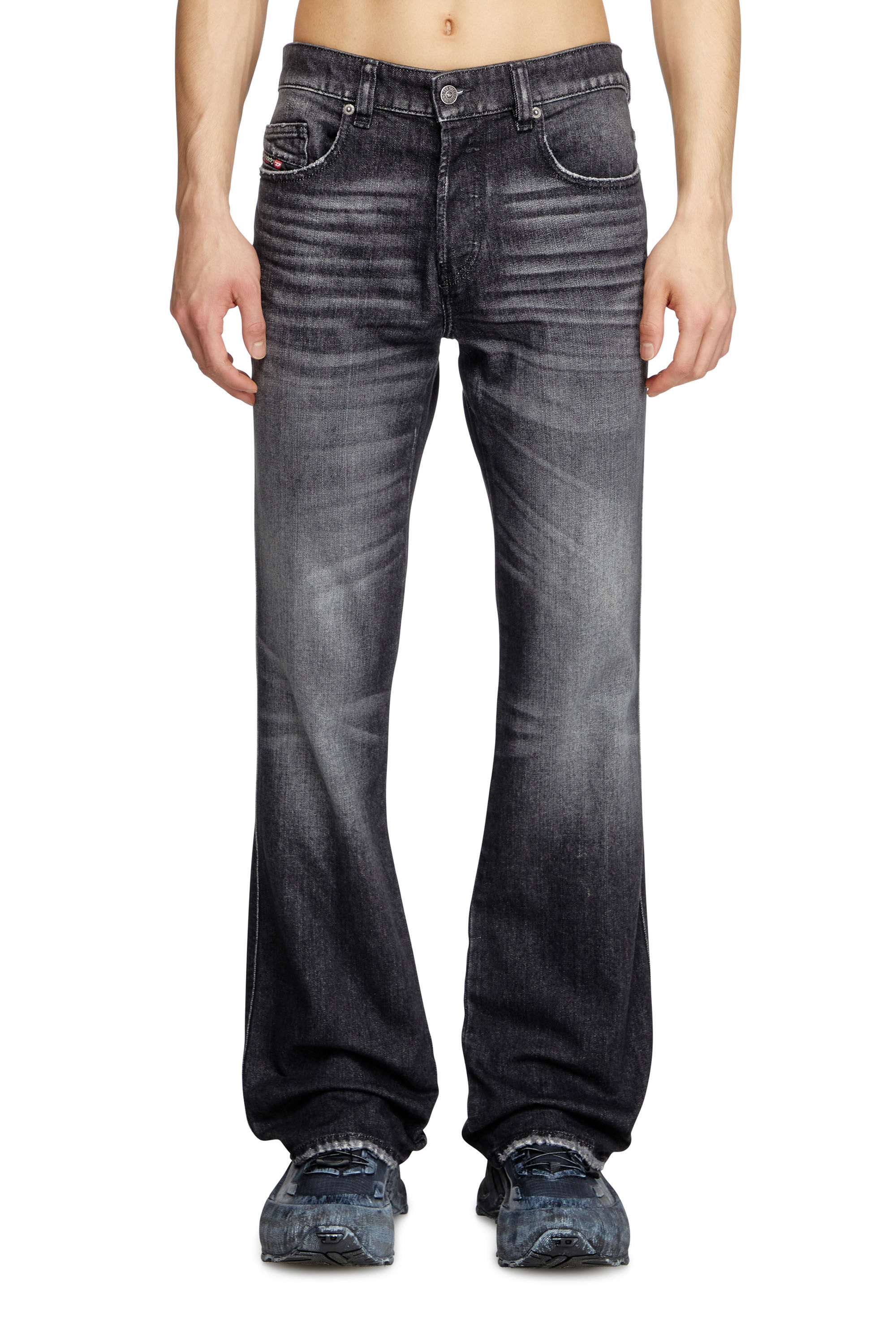 パンツ DIESEL bootcut jeans 1998 d-buck 09 Herren Bootcut Jeans | Schwarz/Dunkelgrau | Diesel 1998 D-Buck