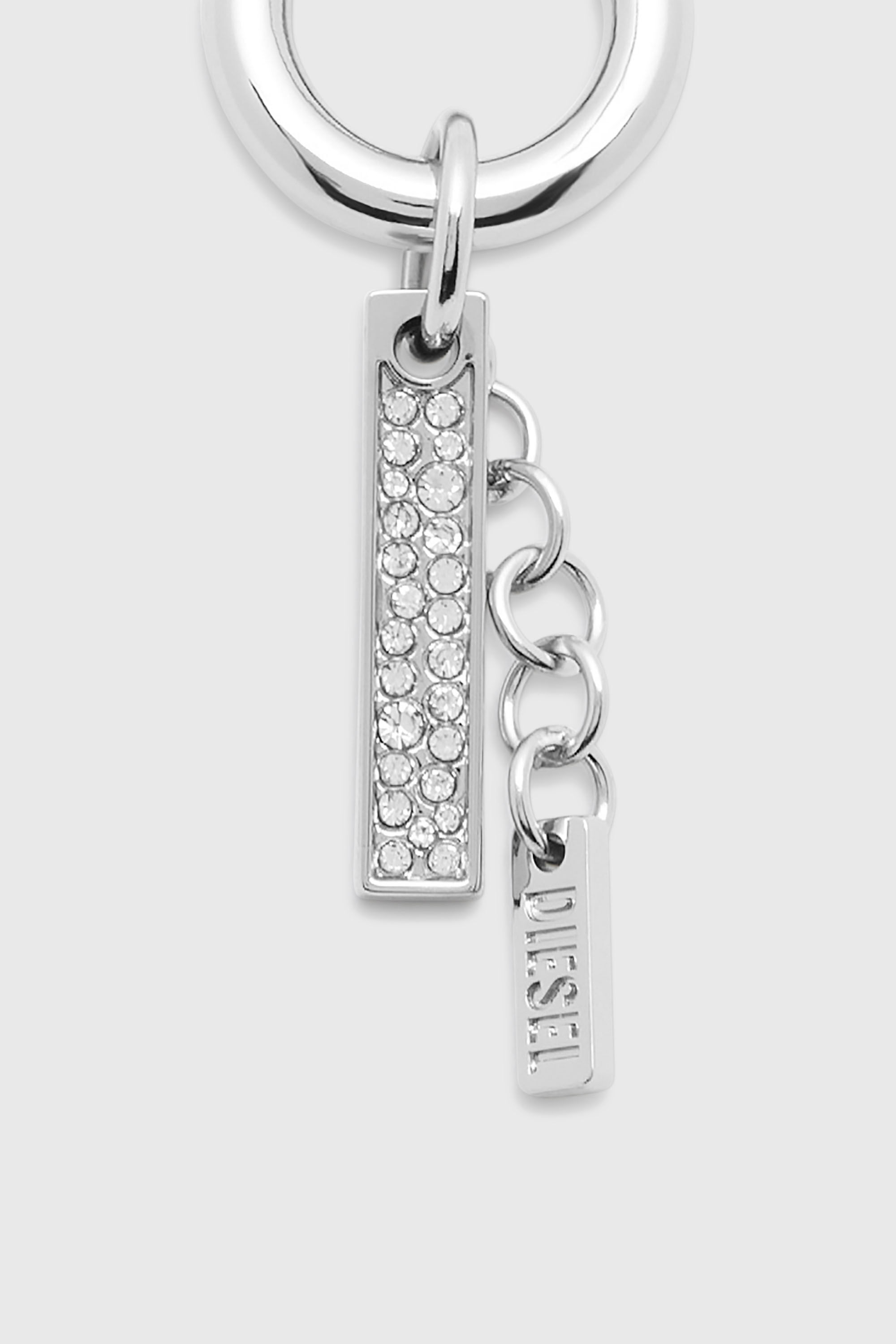 Diesel - CHARM-I, Charm in metallo con ciondolo di strass Unisex in Argento - 2