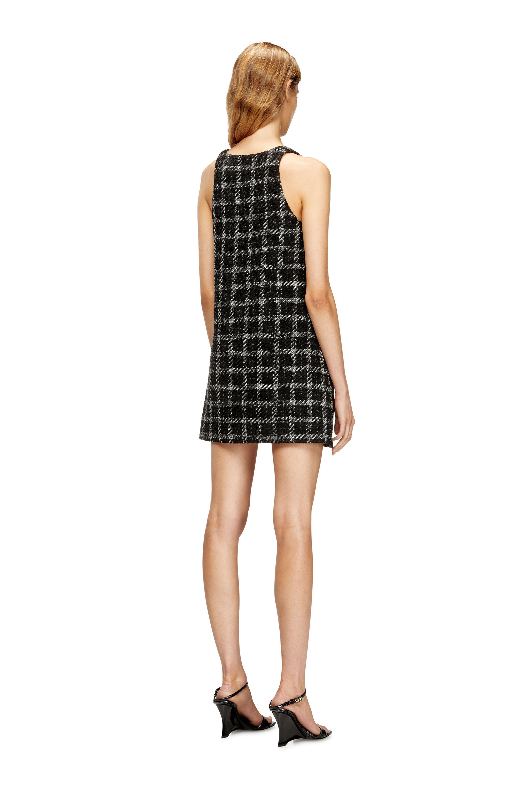 Diesel - D-GIADA, Robe en bouclé avec motif à carreaux Femme in ToBeDefined - 4