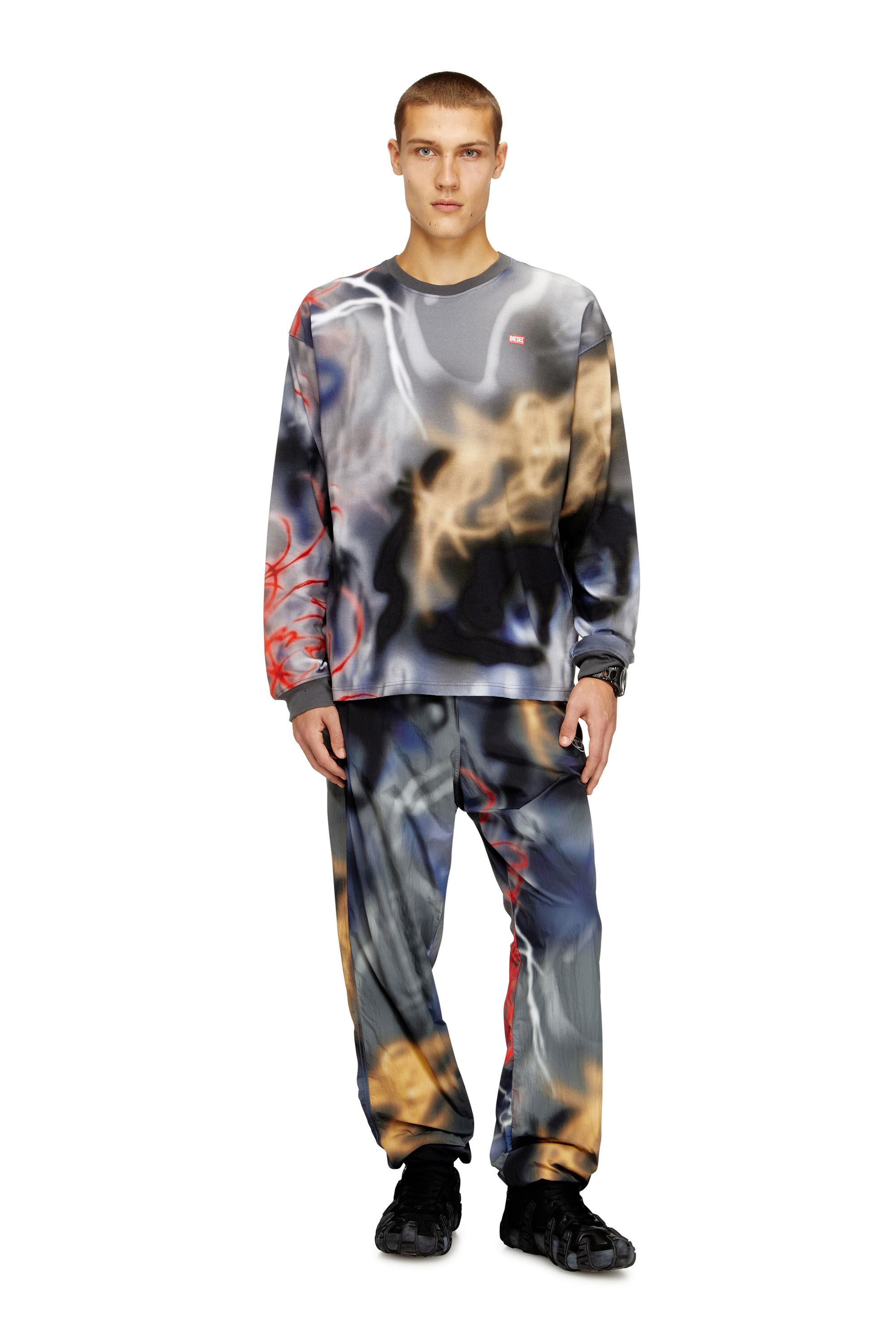 Diesel - P-ARELION, Herren Nylonhosen mit Allover-Print in null - 1