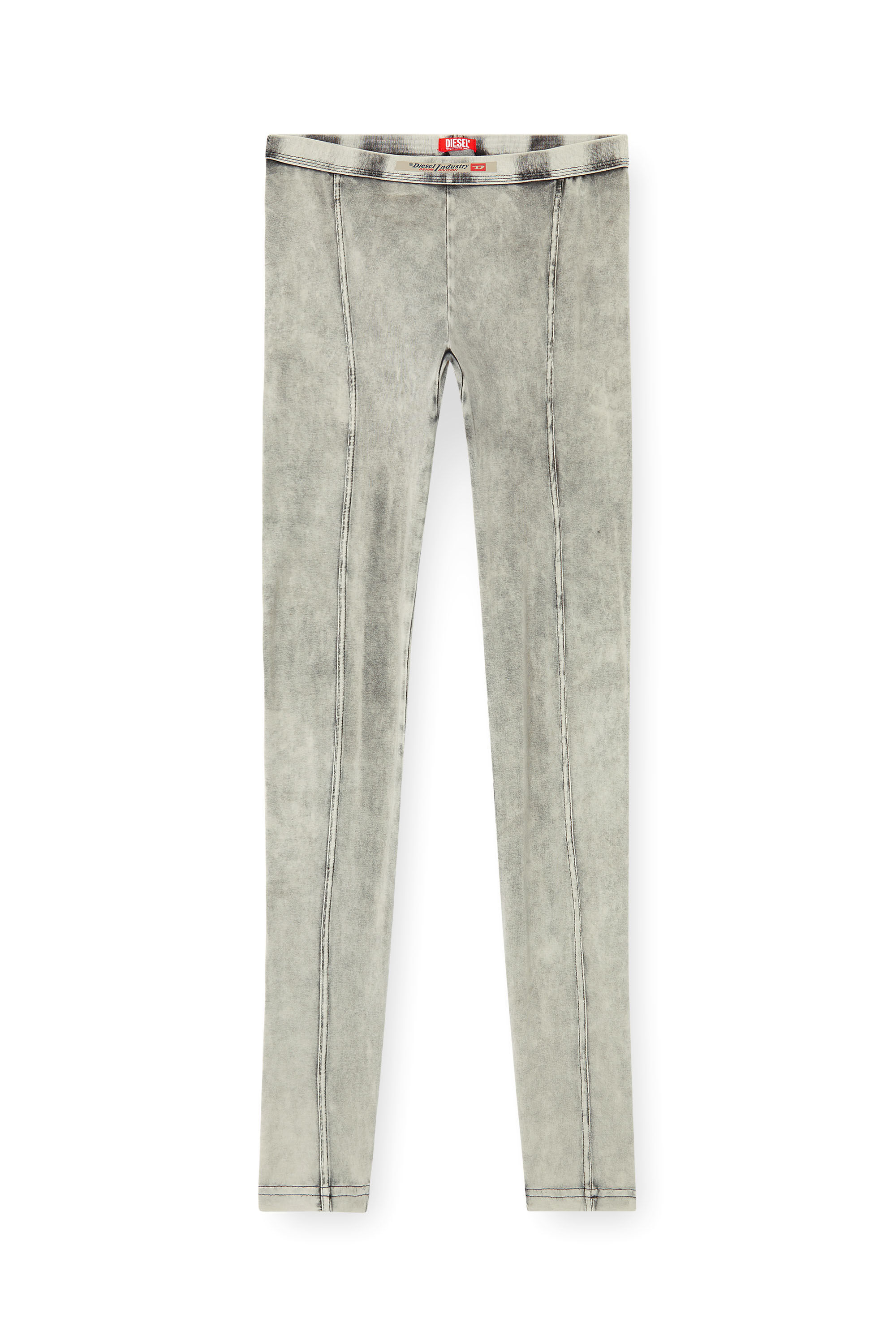 Diesel - ATHENA-DNM, Jeggings in jersey effetto denim Donna in Grigio - 2
