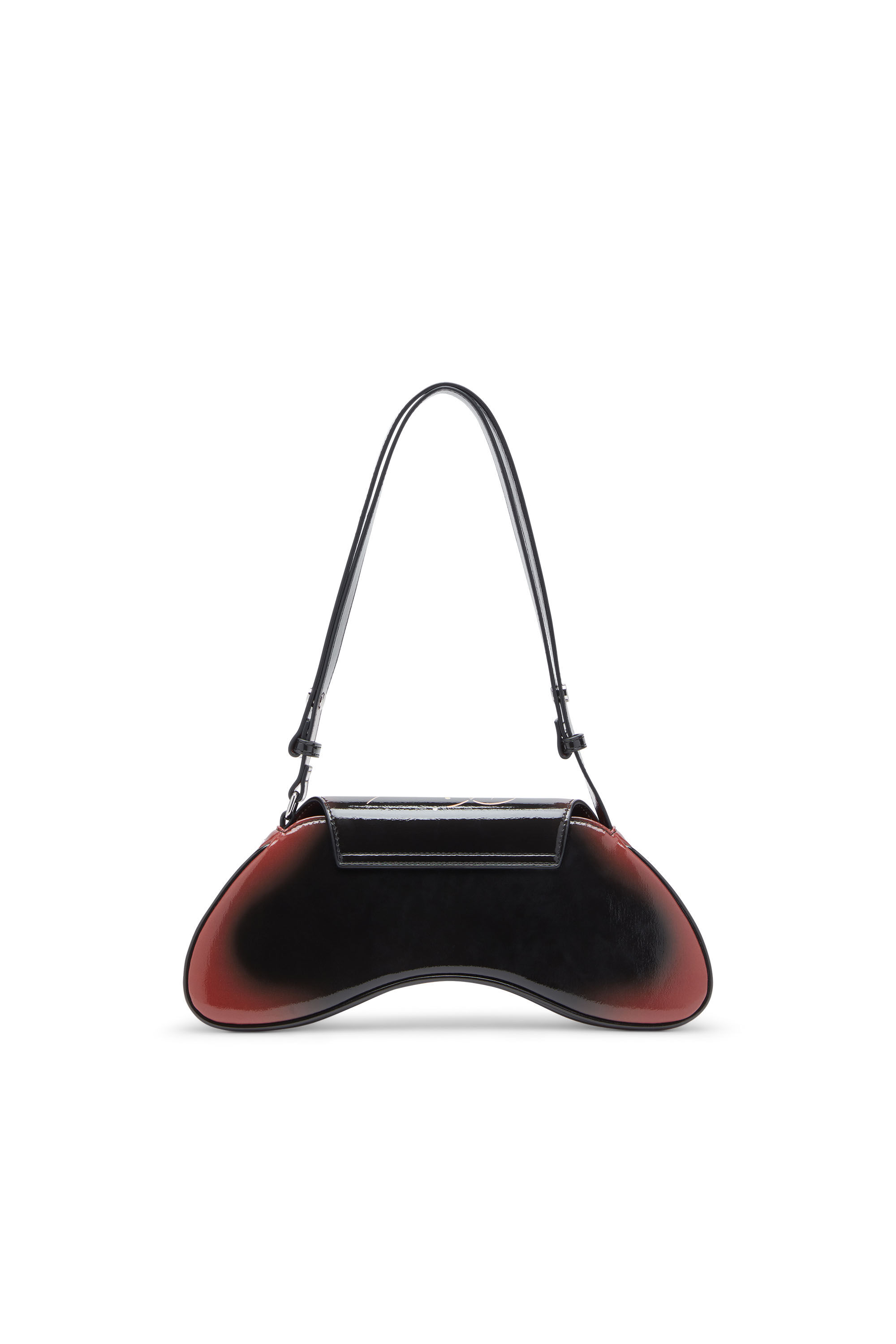 Diesel - PLAY CROSSBODY, Damen Play-Schultertasche mit glänzendem PU-Print in Schwarz/Braun - 3