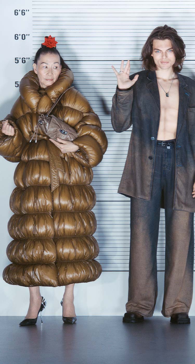 Une image présentant des looks de la collection Diesel Automne-Hiver 2025.