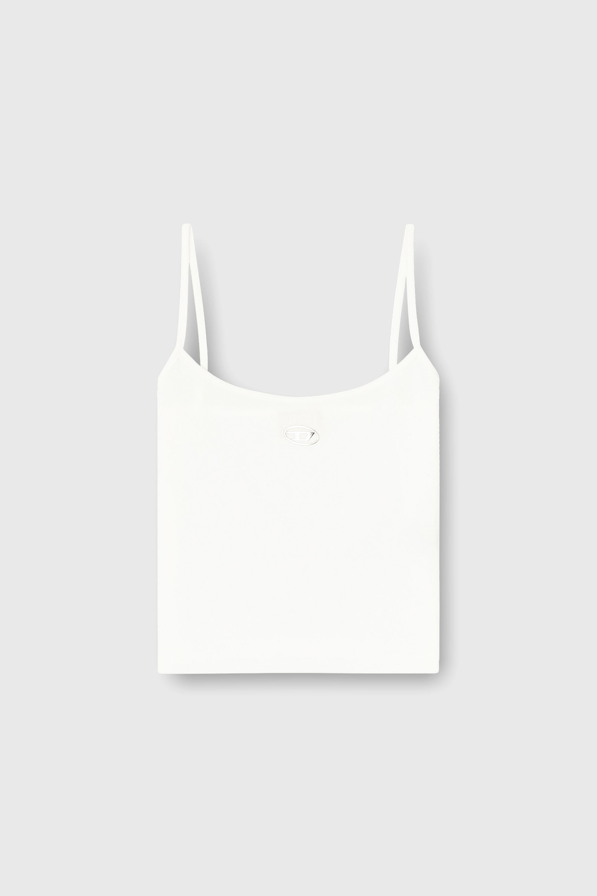 Diesel - T-HUPY-OD, Haut c&ocirc;tel&eacute; avec Oval D m&eacute;tallique Femme in Blanc - 2