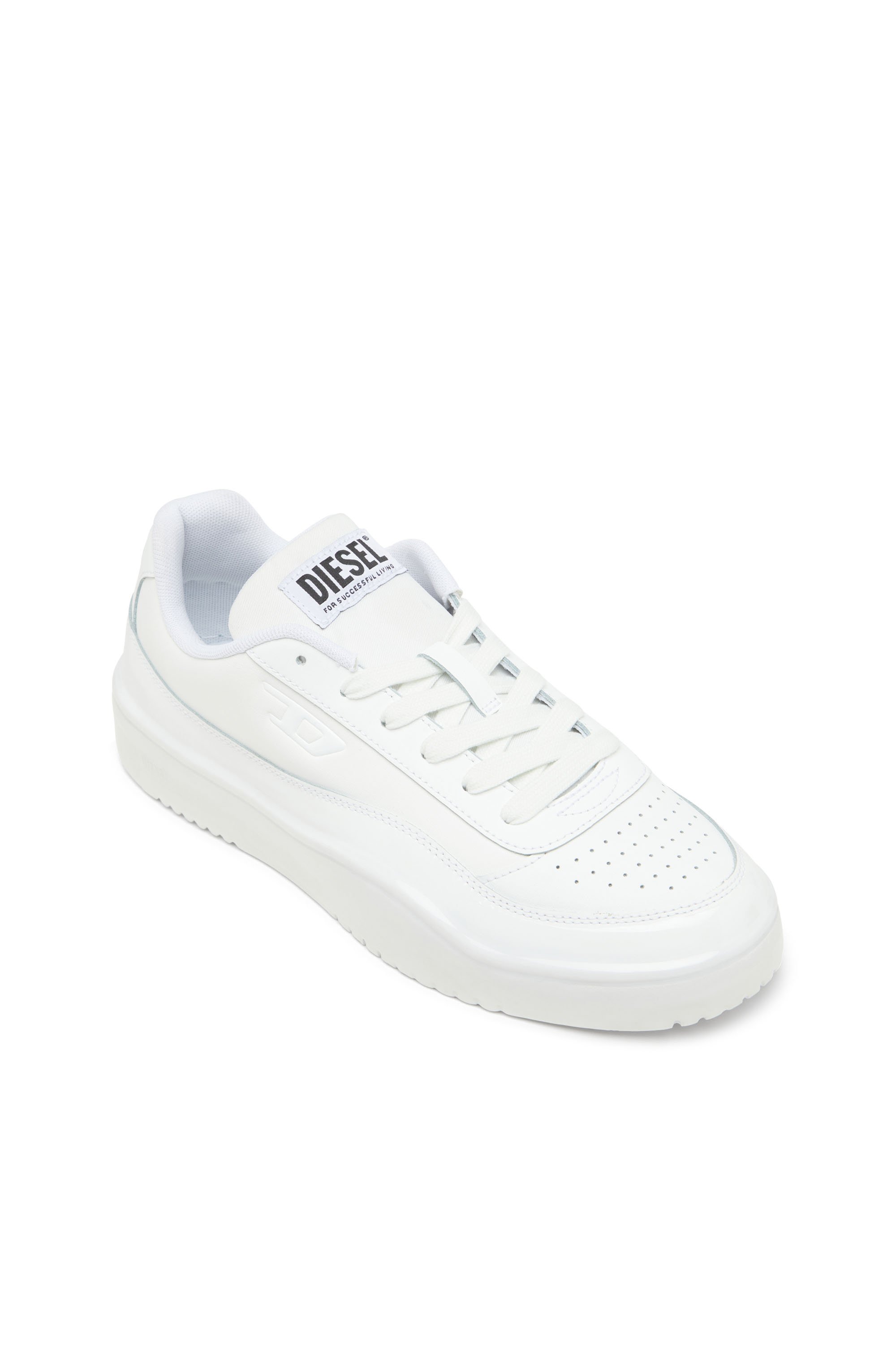 Diesel - S-TRACKER-D LOW, S-Tracker-D-Sneaker in pelle con strato in silicone Uomo in Bianco - 6