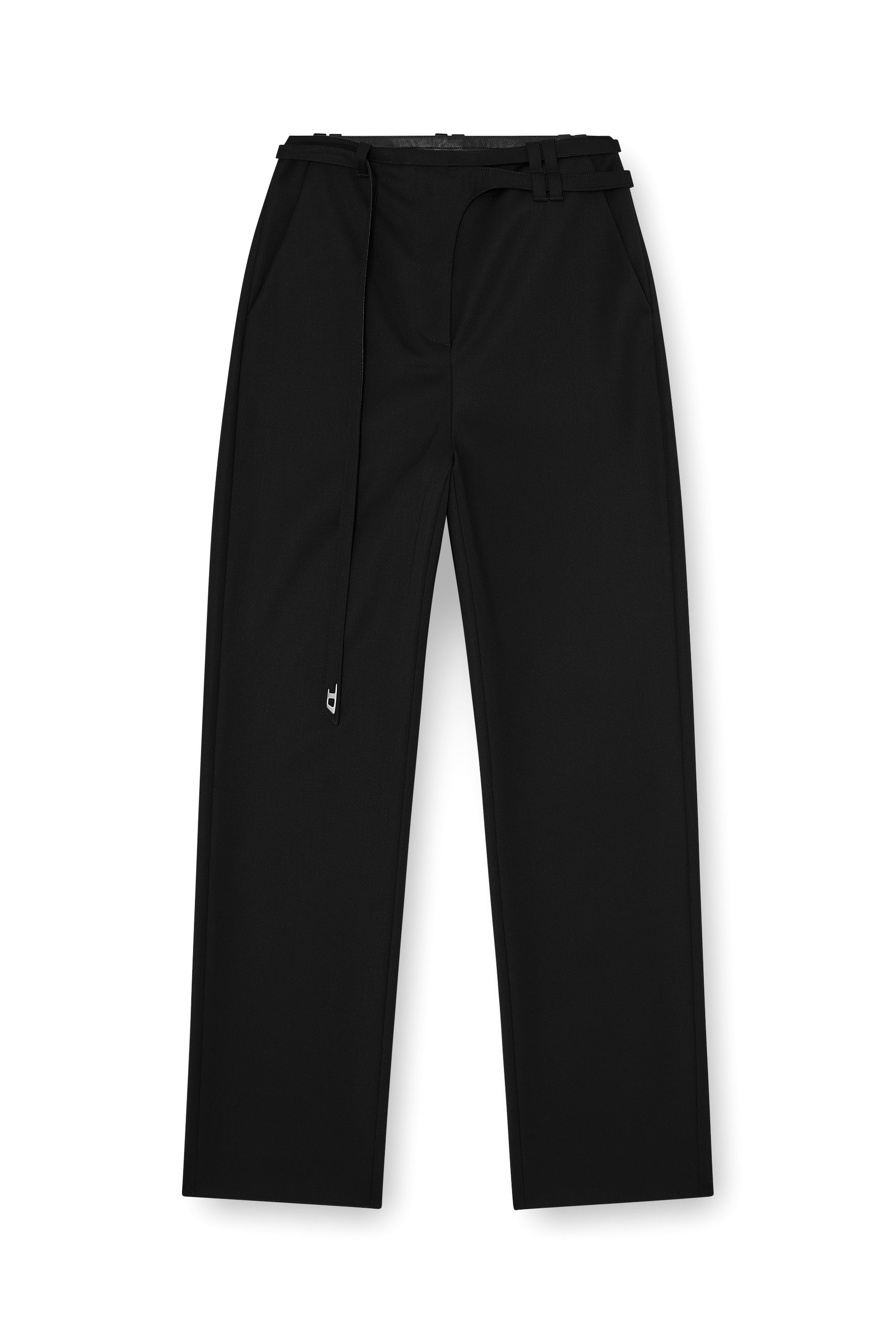 Diesel - P-IXIE-1, Pantaloni sartoriali con cintura biker Donna in Nero - 2