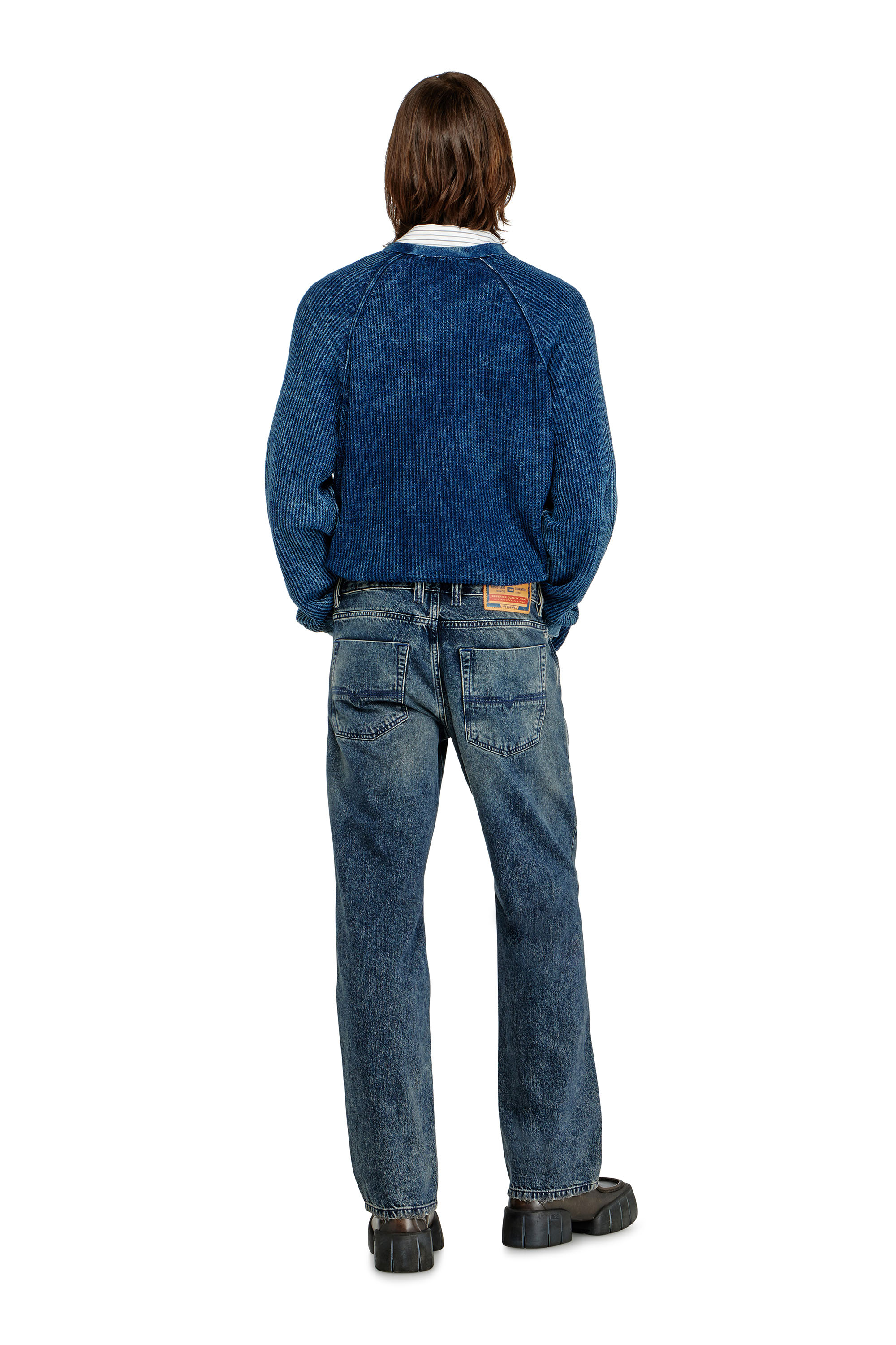 Diesel - Relaxed Jeans 1980 D-Eeper 09N68 Homme, Bleu Fonc&eacute; - Image 4