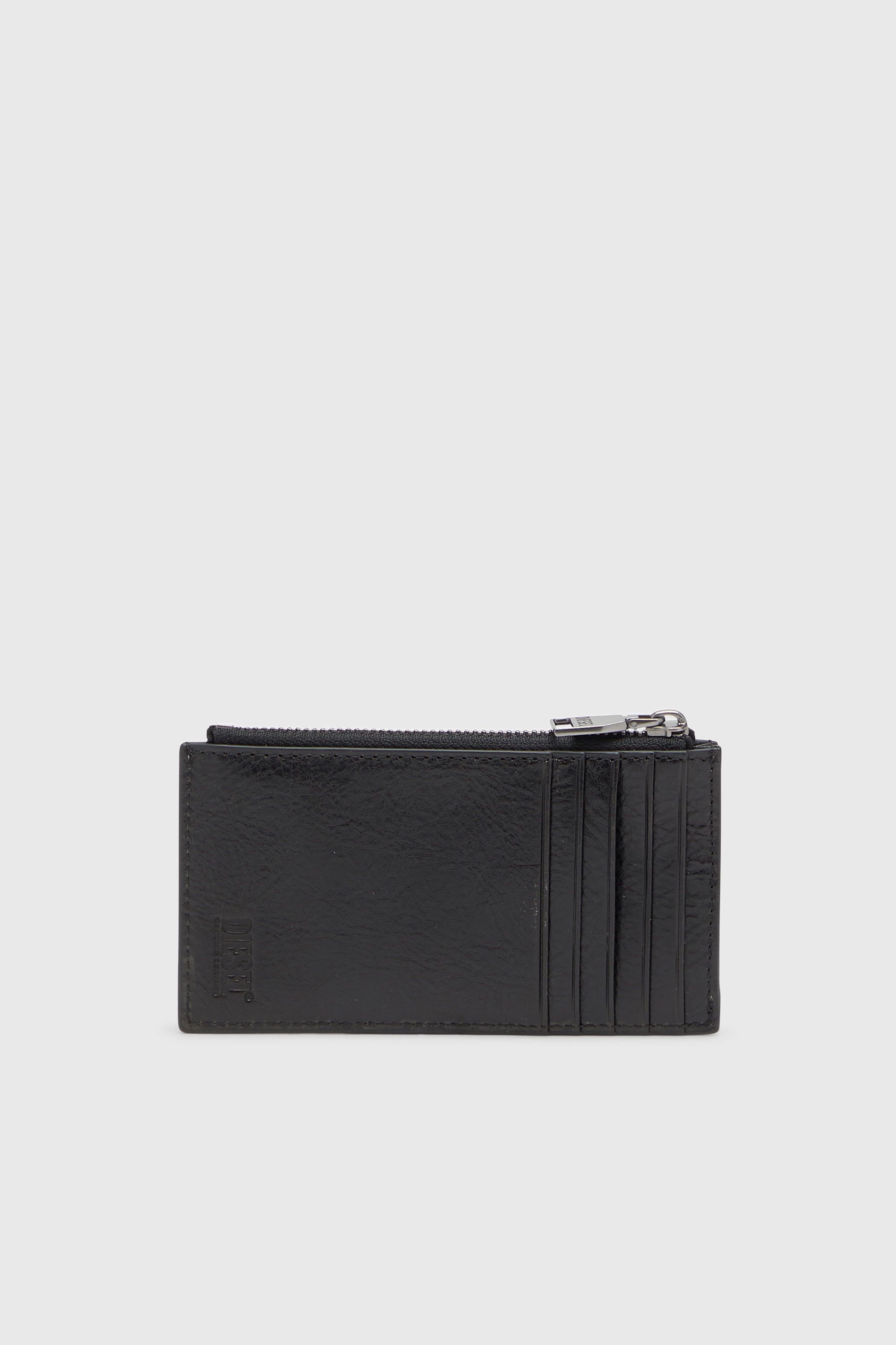 Diesel - FLAG-D CARD HOLDER III, Porte-cartes en cuir avec fermeture &eacute;clair Homme in Noir - 2