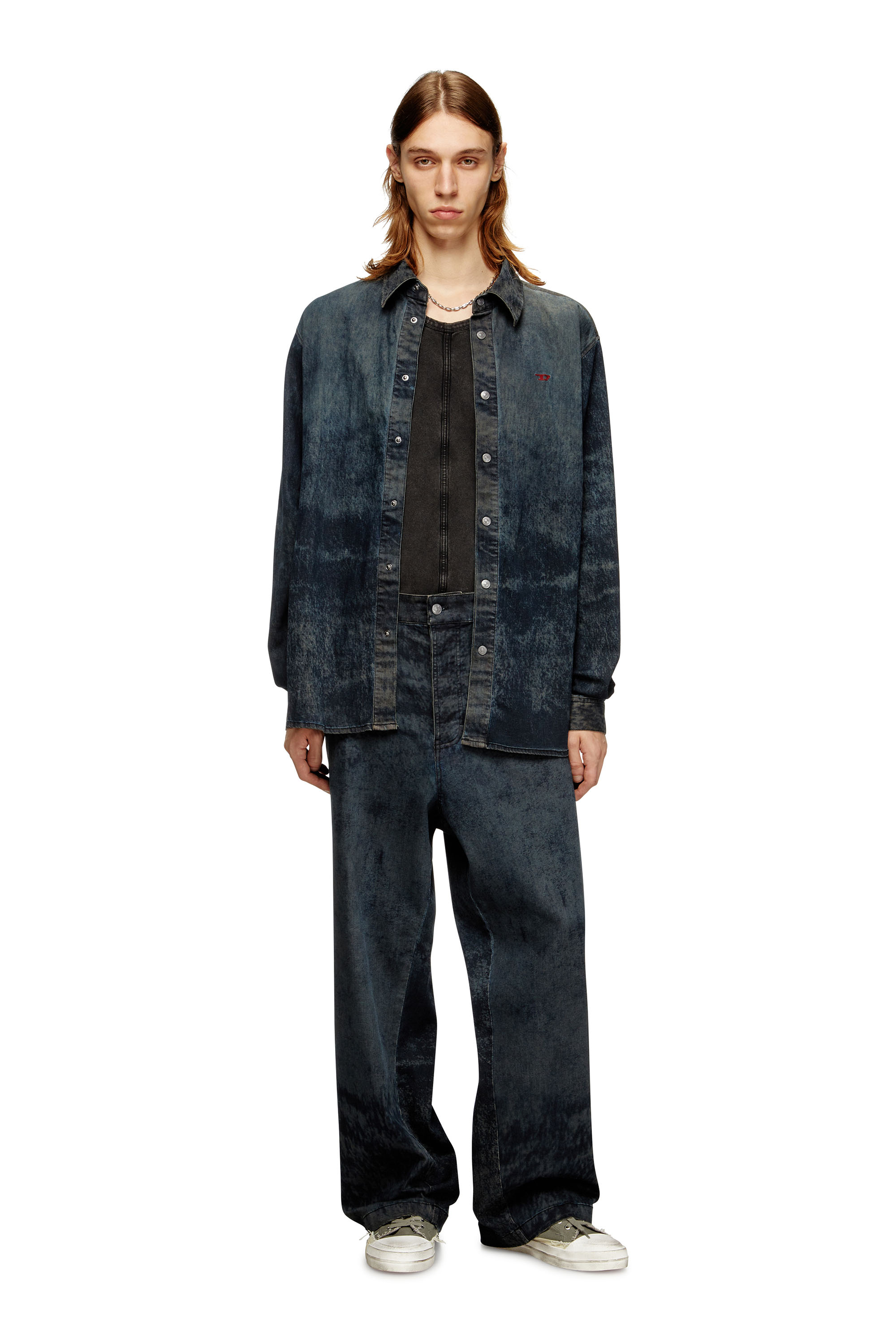 Diesel - P-LIVERY-B, Pantaloni utility in misto cotone Uomo in Nero - 1