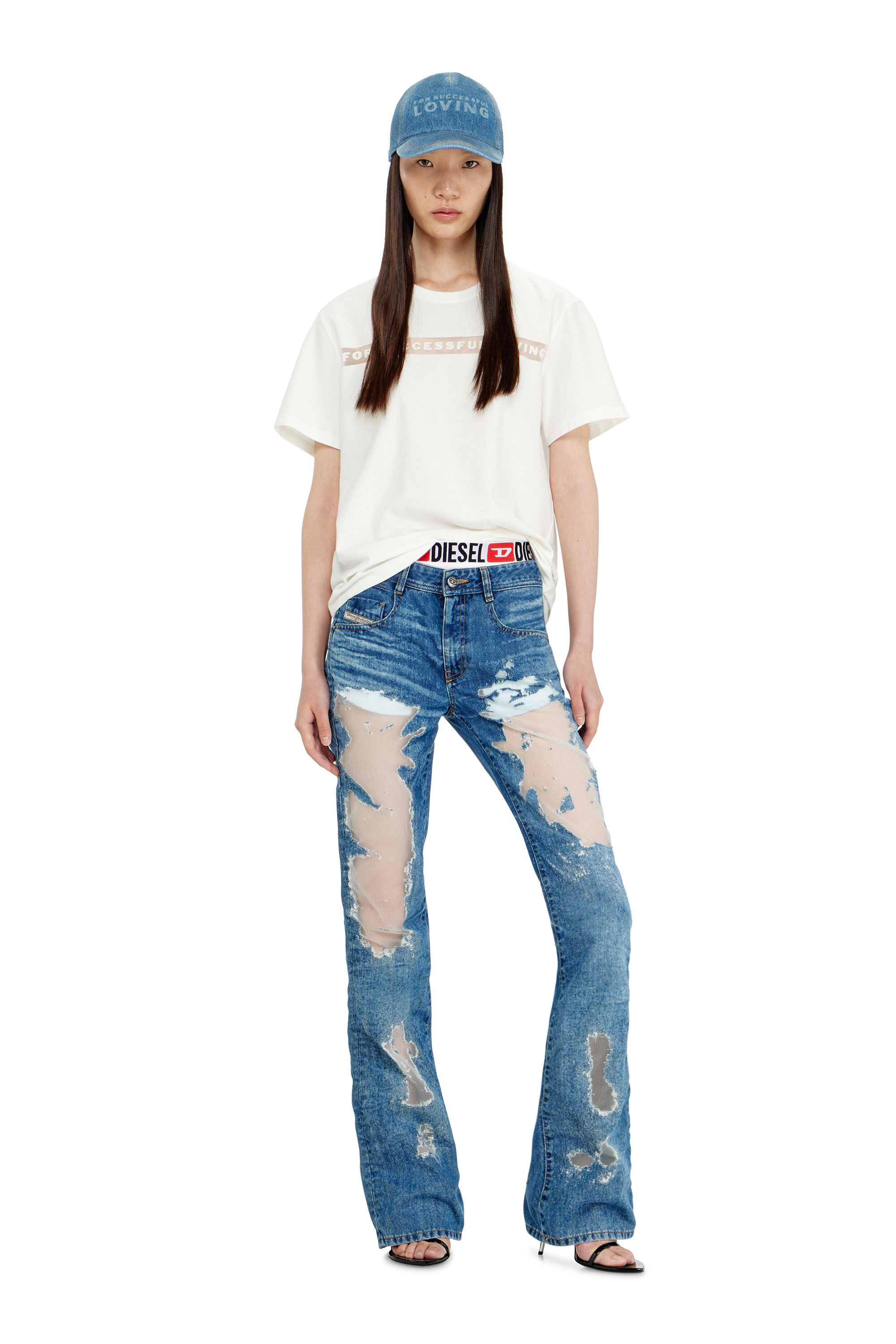 Diesel - PR-T-NOTS-CHI-R, T-shirt con logo For Successful Loving Unisex in Bianco - 2