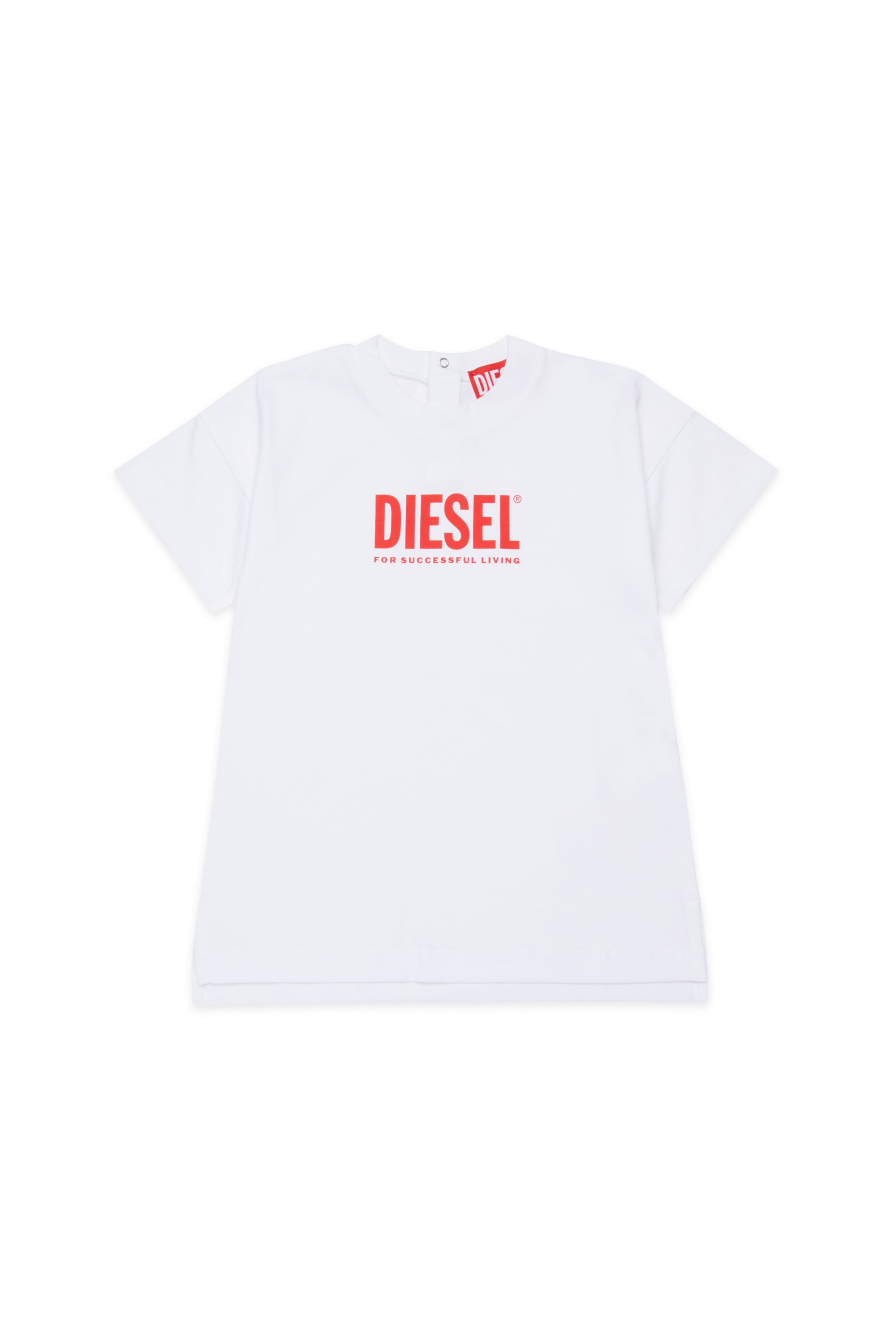 Diesel - MCUZIB, T-shirt en coton avec imprim&eacute; logo Femme in Blanc - 1
