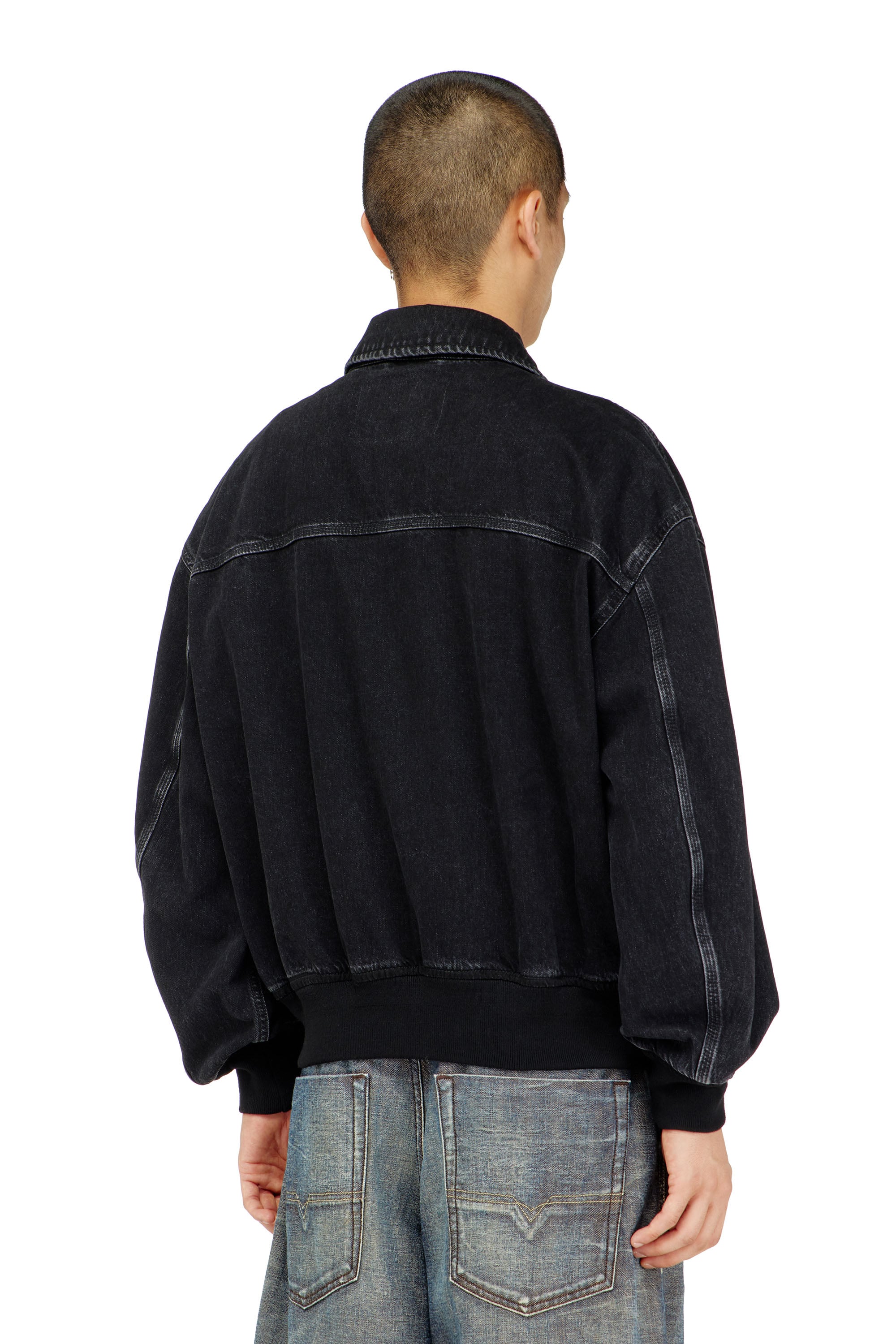 Diesel - D-KURZ, Veste en denim Mixte in Noir - 4