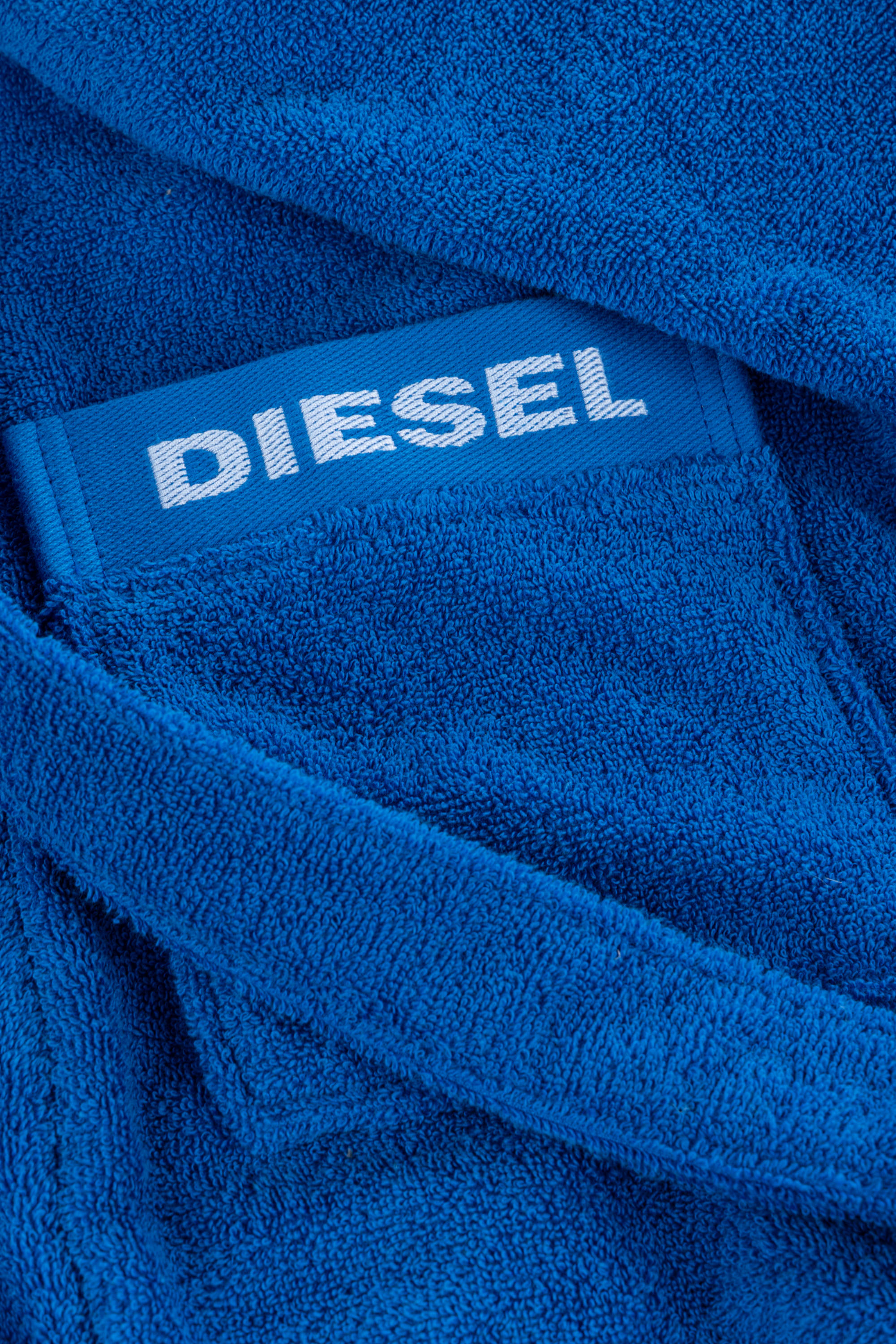 Diesel - 1015102 LOGO-COTTON BATHROBE SIZE S BLUE, Unisex Bademantel aus Baumwoll-Frottee, Größe S in Blau - 2