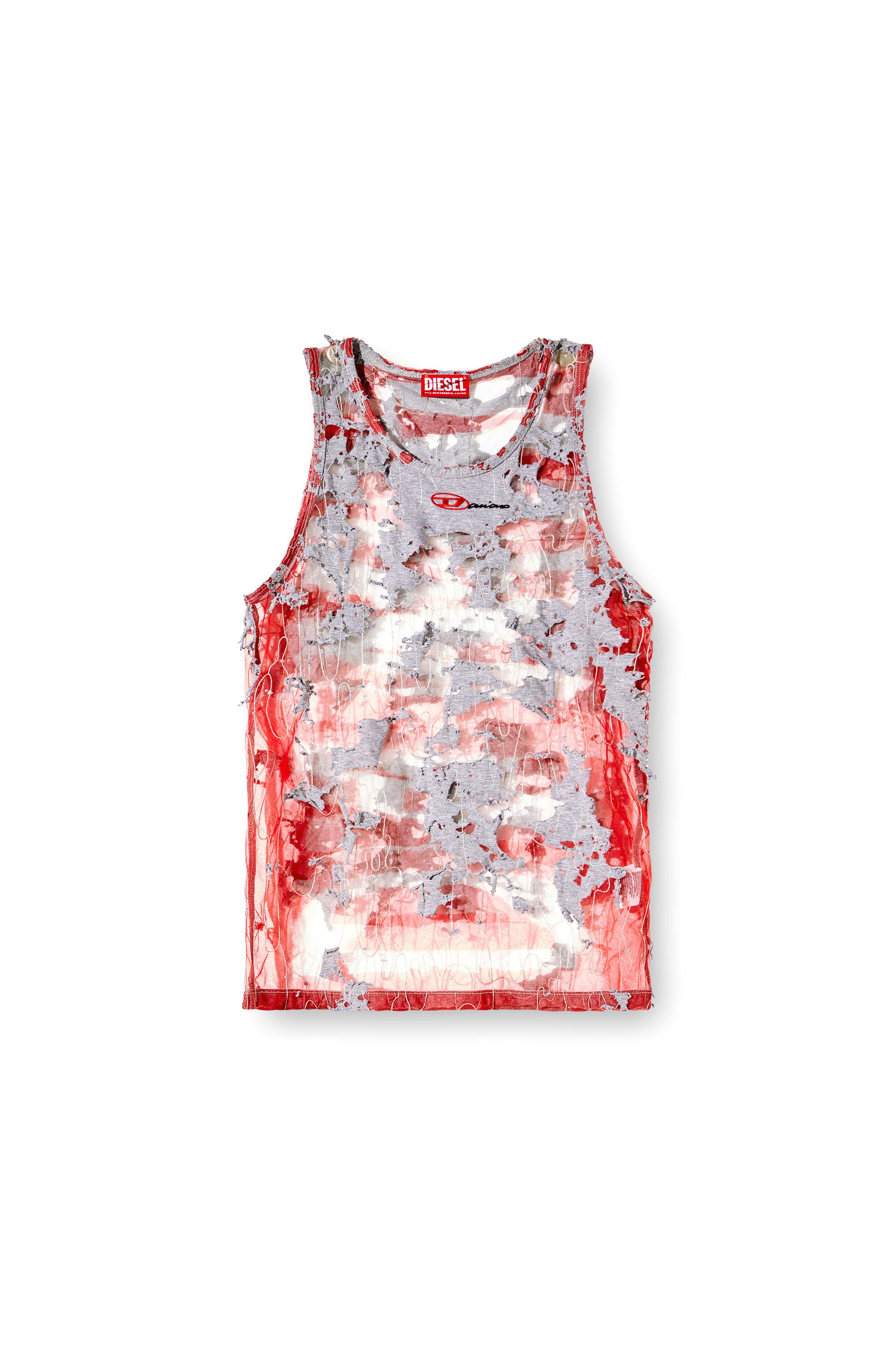 Diesel - T-LIFTY-DEVOR-DD, Tank top in jersey destroyed Unisex in Multicolor - 6