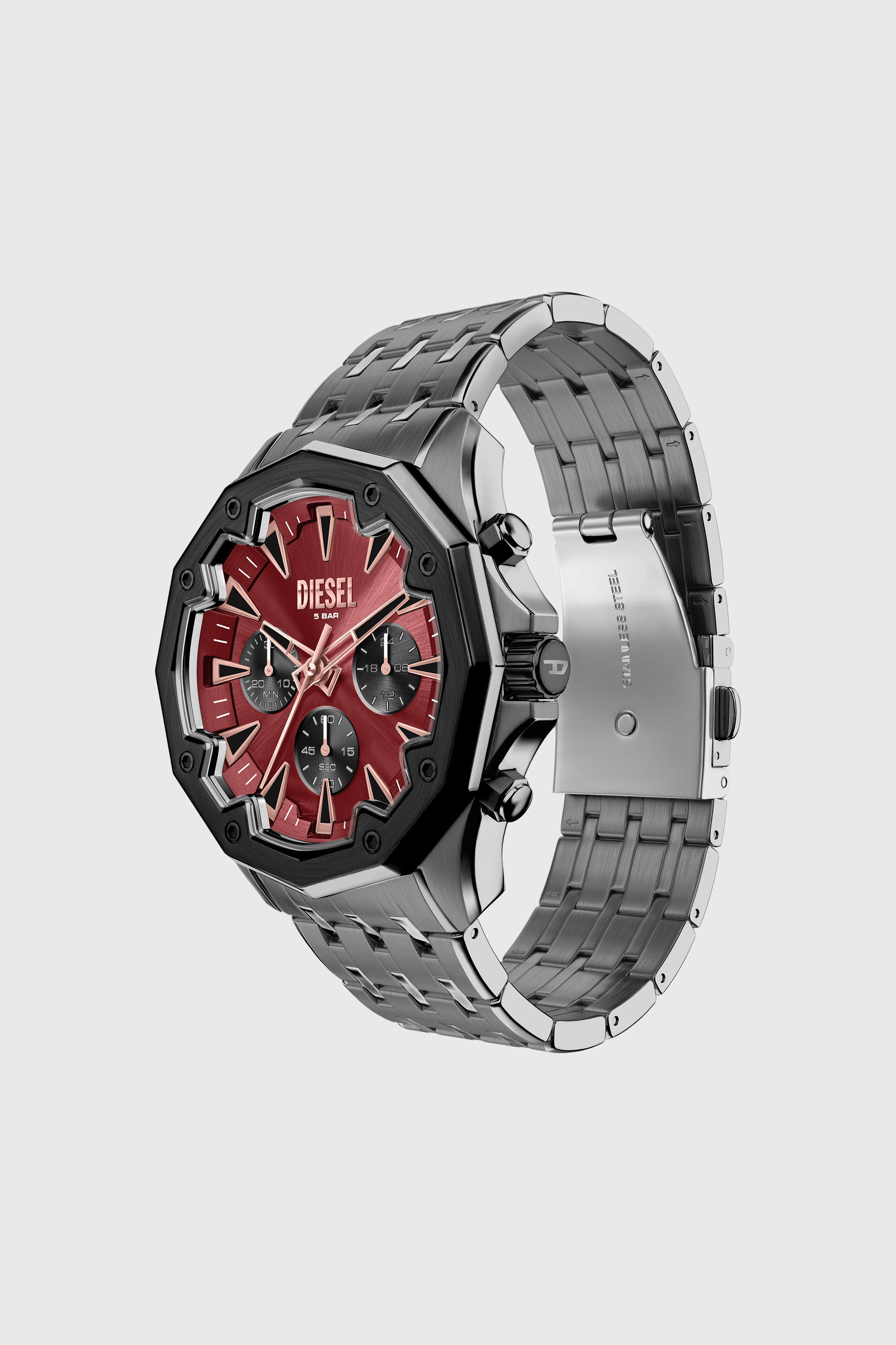 Diesel - DZ4715 WATCH, Orologio Stinger in acciaio inox gunmetal Uomo in Grigio - 2