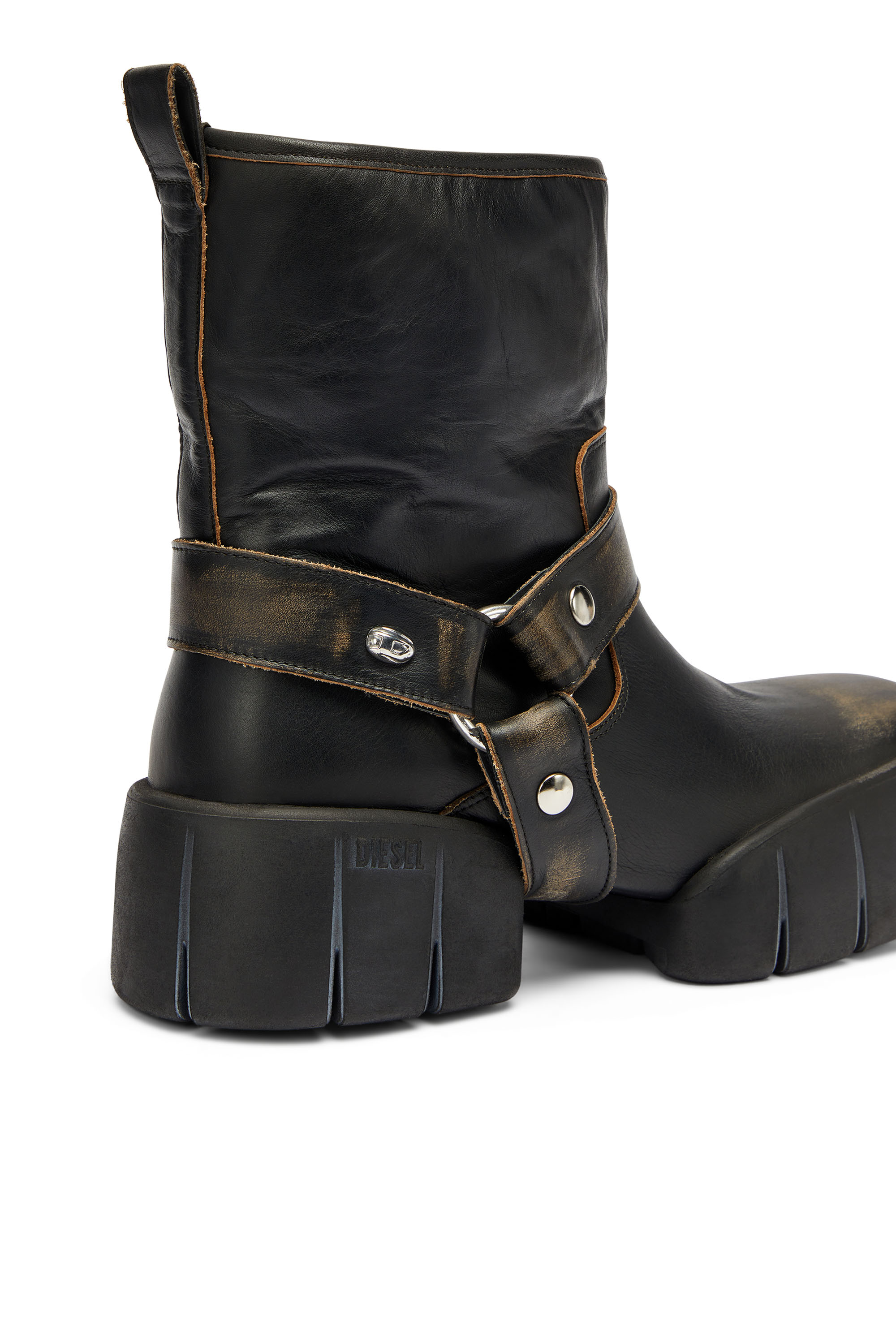 Diesel - D-TEX TU, Herren D-Tex - Biker-Boots aus distressed Leder in null - 4