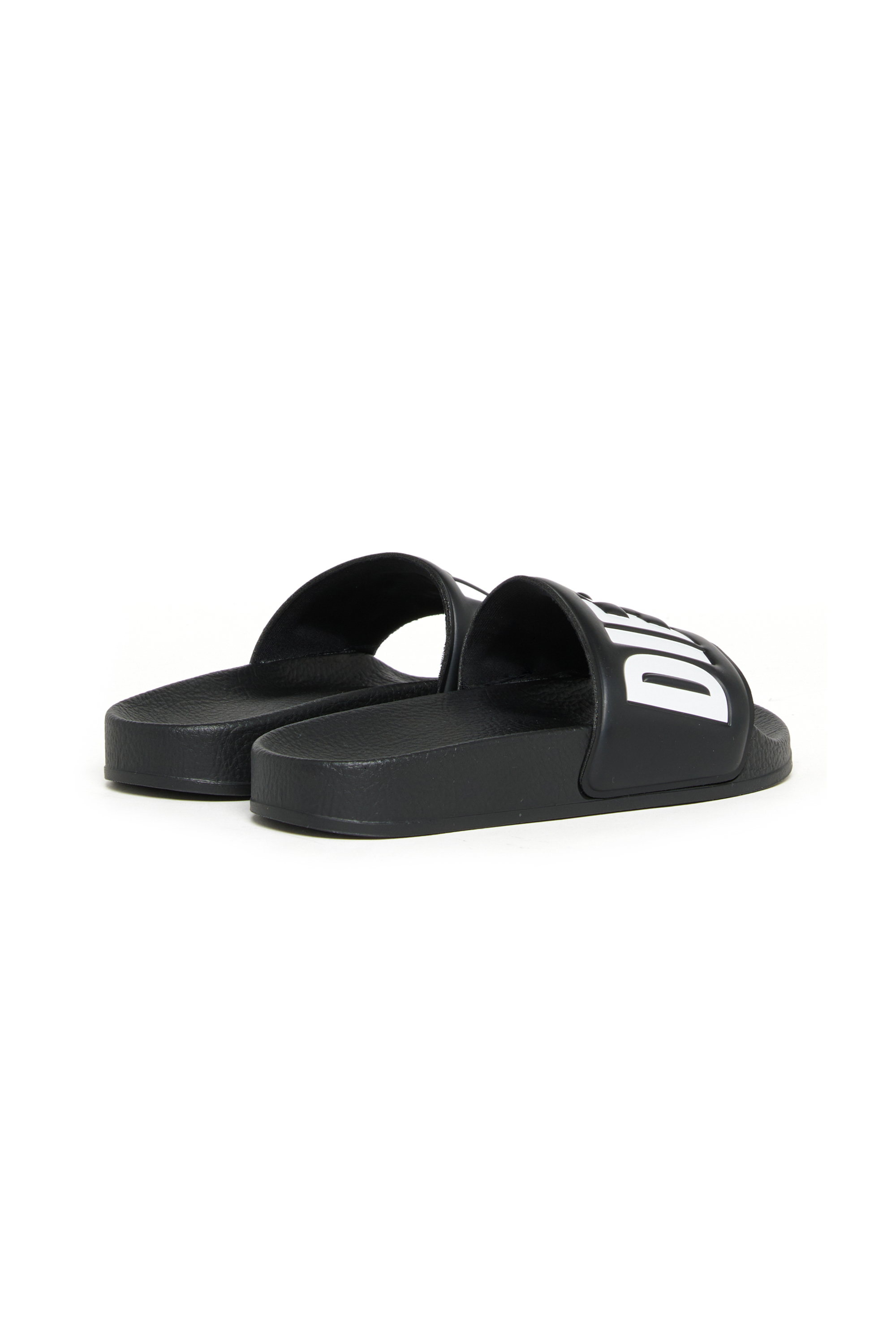 Diesel - SA-BWBISQOF, Sa-Bwbisqof-Slides con logo goffrato Unisex in Nero - 3