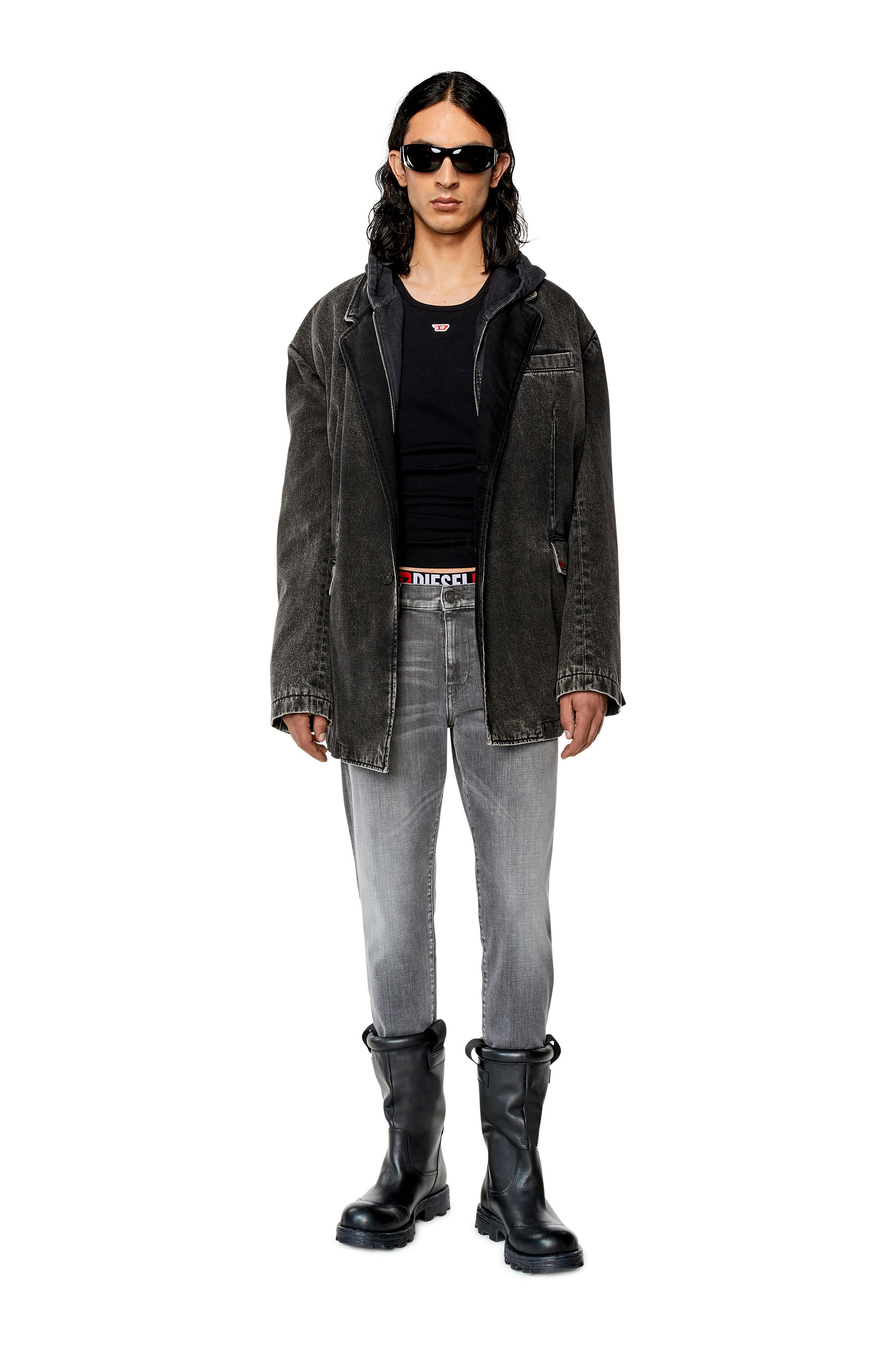 Diesel - Slim Jeans 2019 D-Strukt 09F91, Grey - Image 1