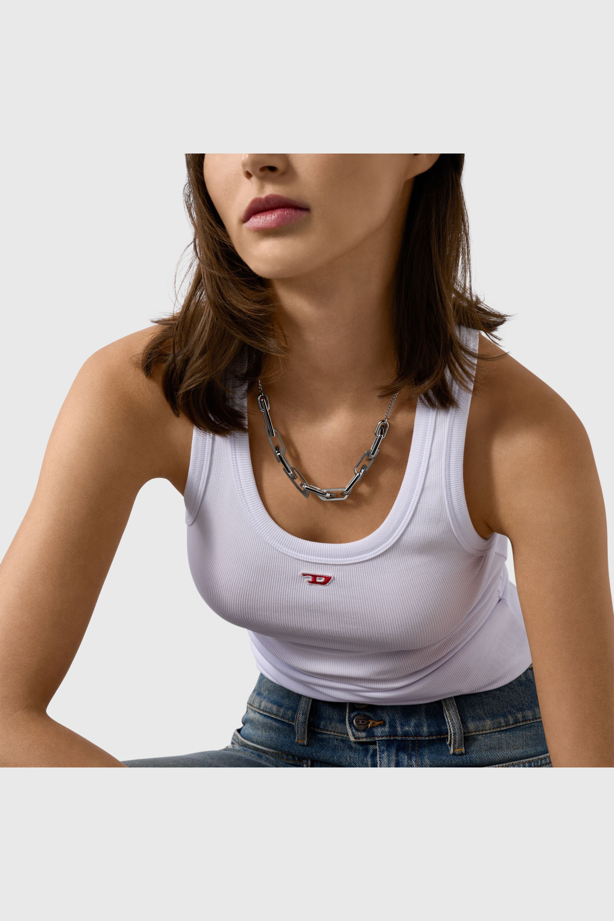Diesel - DX1578040 JEWEL, Collana a catena in acciaio inossidabile Unisex in Argento - 3